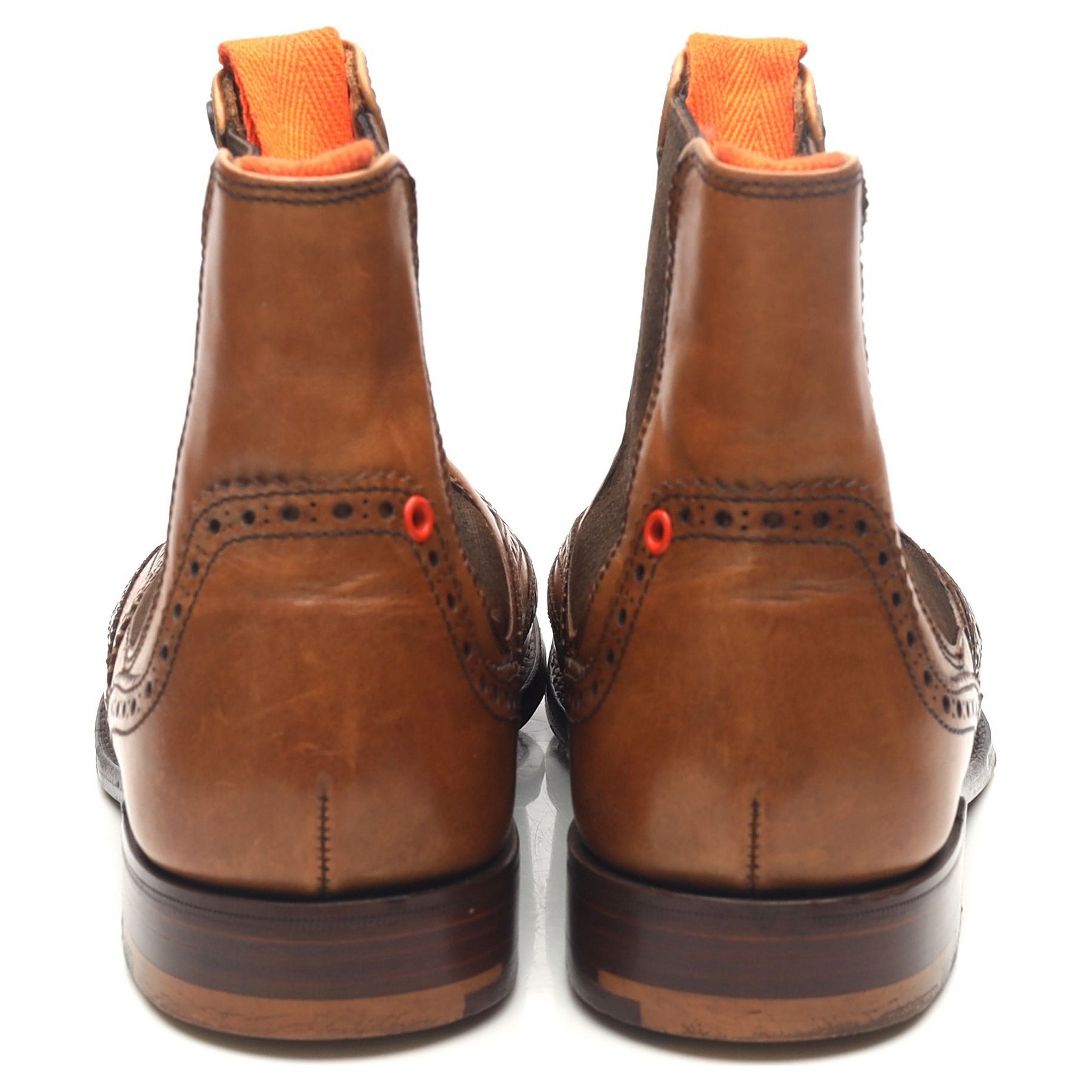 Superdry Chelsea boots brogue cuir marron UK 4