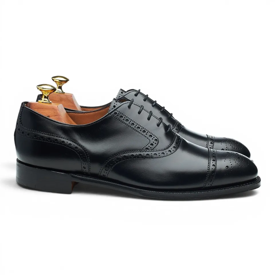 Cheaney 2873 richelieu cuir noir UK 7.5 large