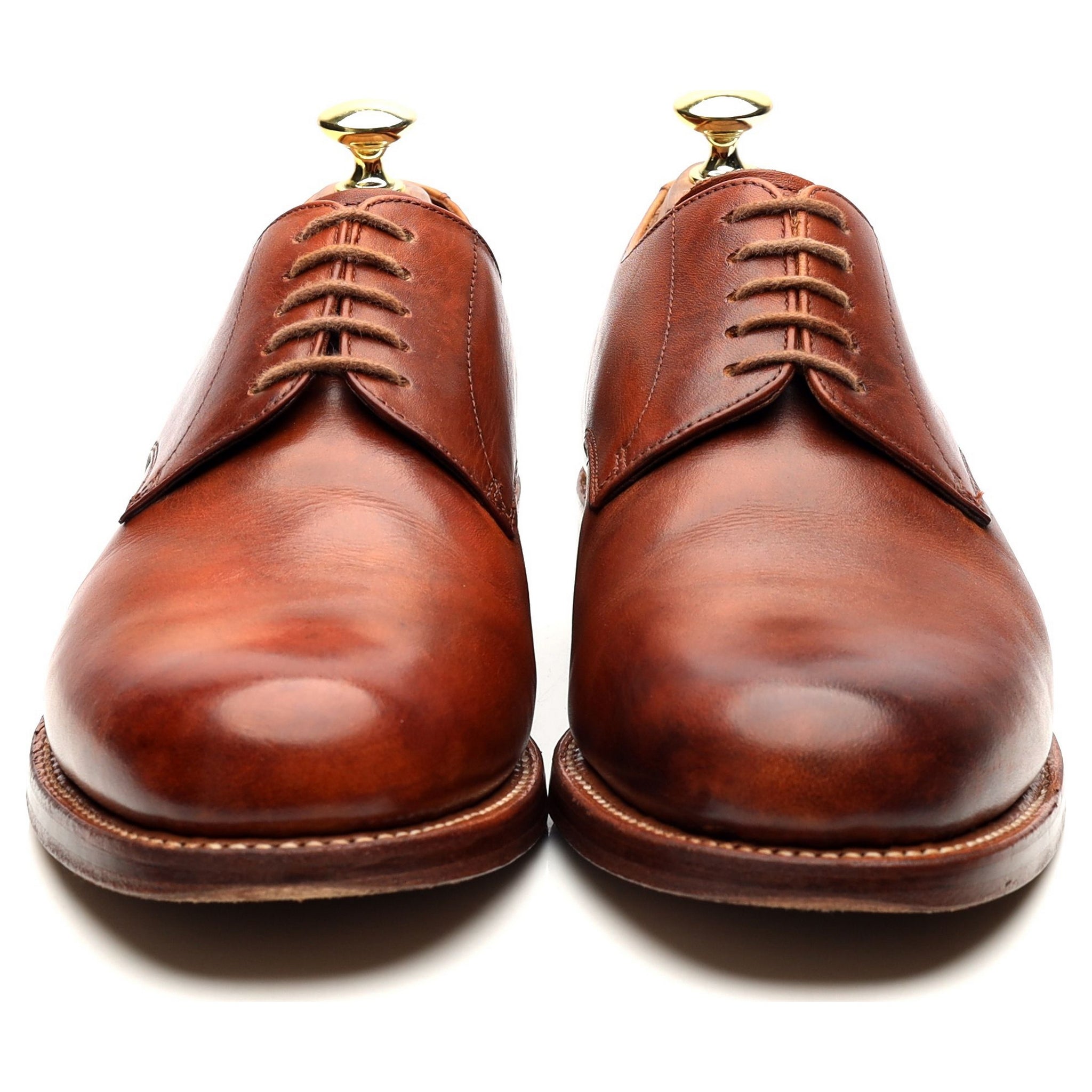Grenson Curt Derby Cuir Fauve Patiné Pointure UK 7