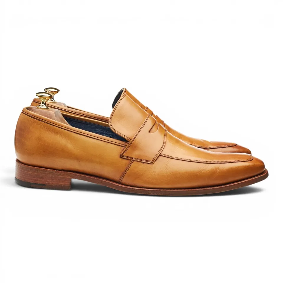 Barker Leonardo mocassins cuir marron clair 11