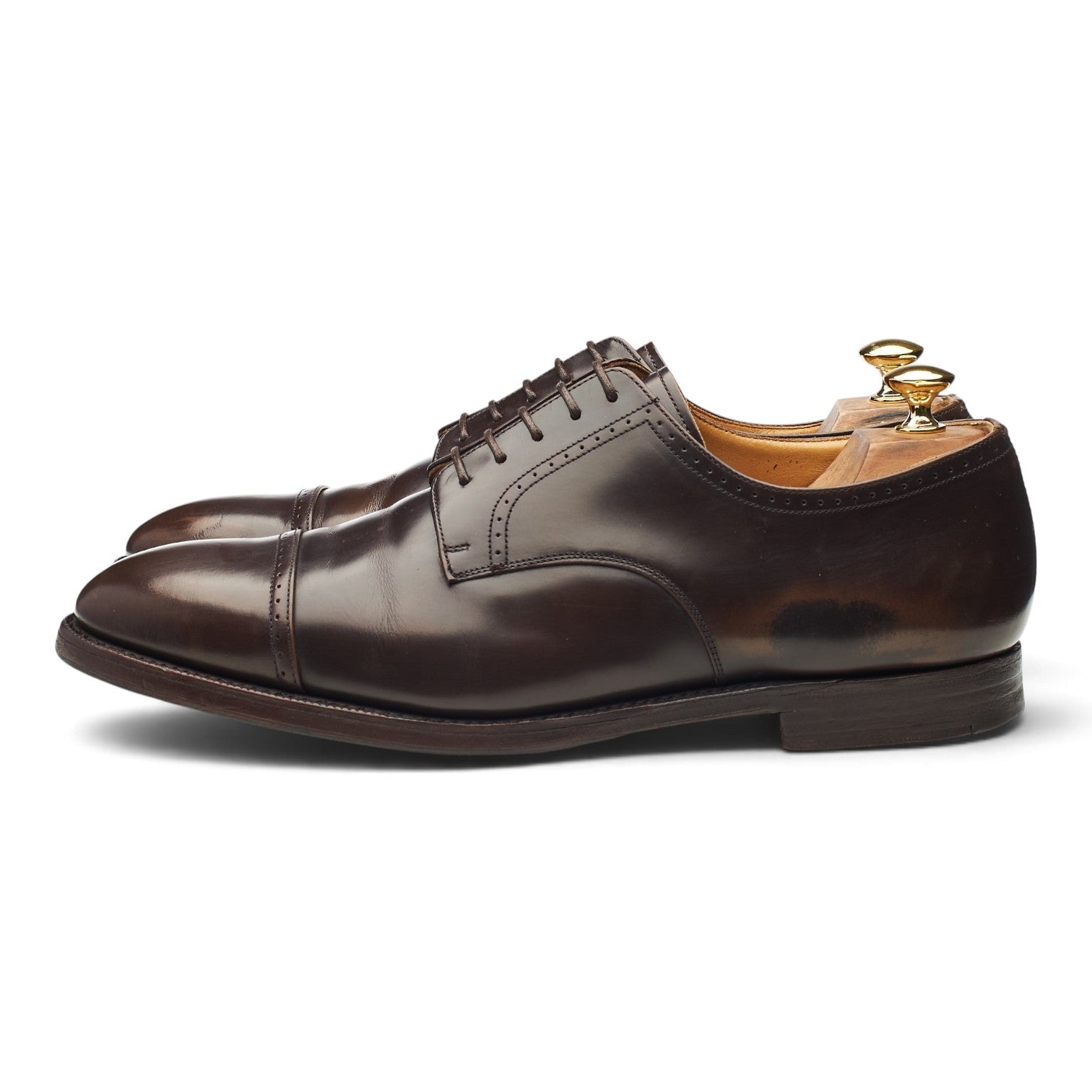 Church's derby brogues cuir marron foncé UK 10,5