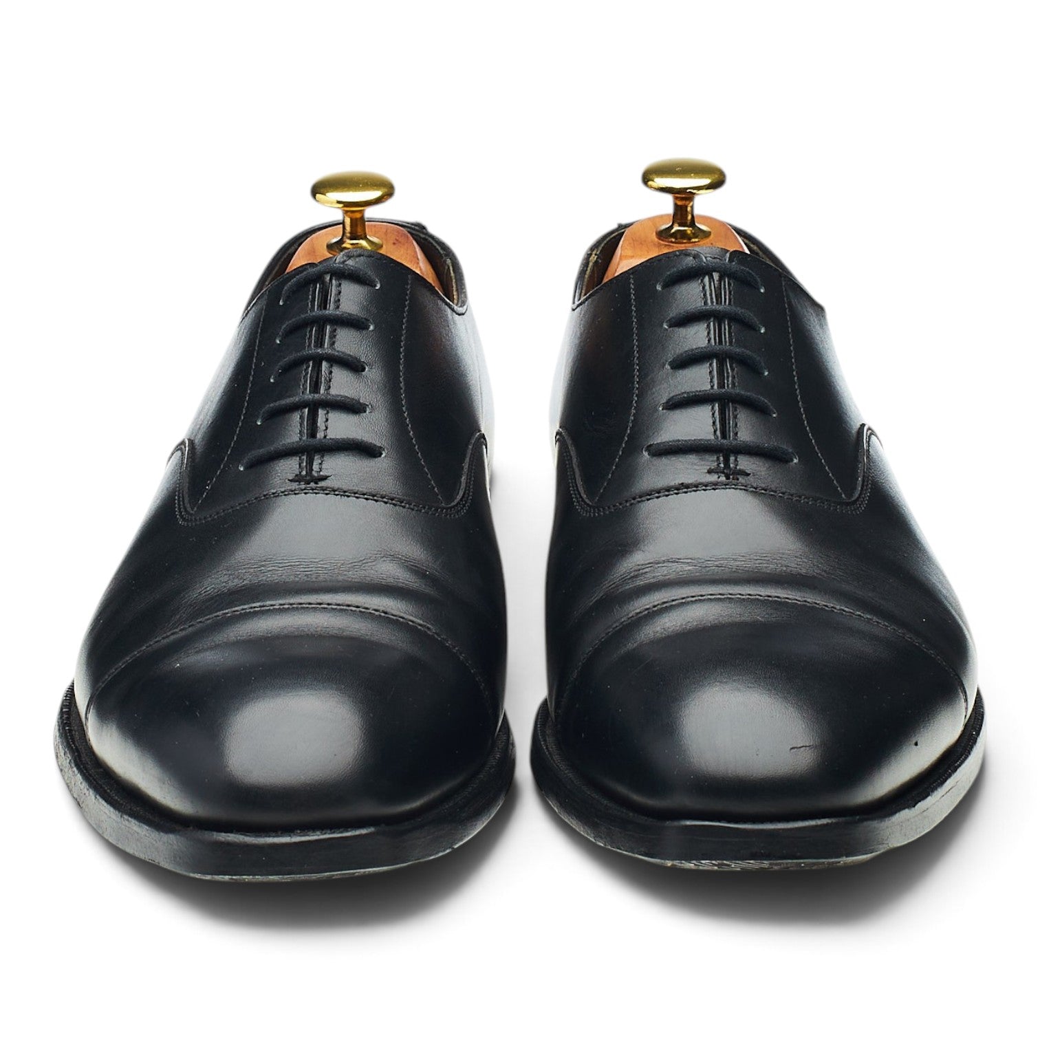 Crockett & Jones Audley oxford cuir noir UK 8 bout droit
