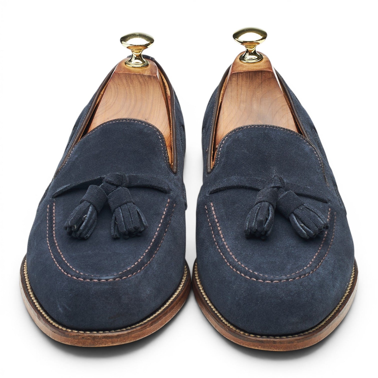 Loake 979286 mocassins homme daim bleu marine UK 7