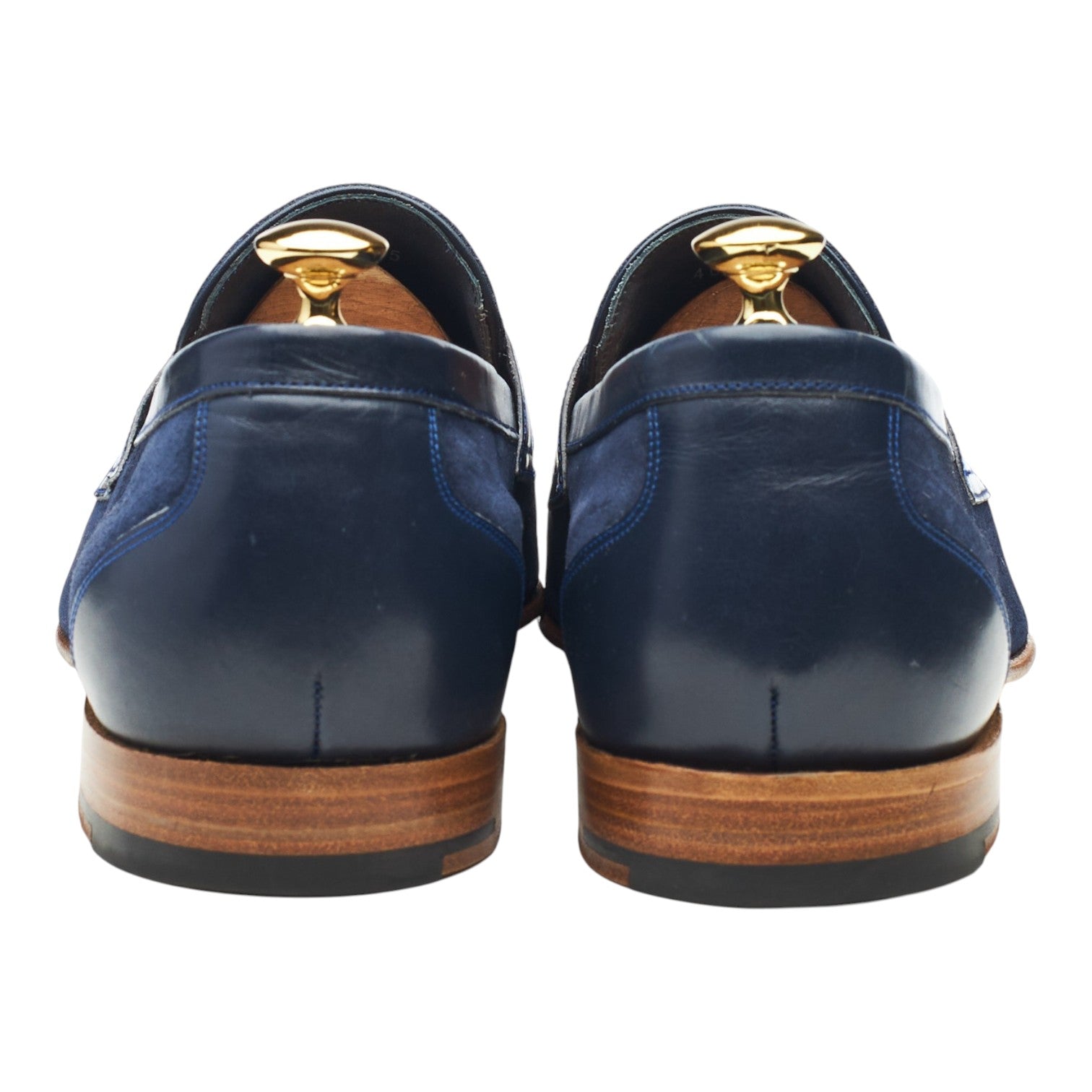 Barker Penny mocassins suède bleu marine UK 11
