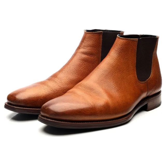 Tim Little Black Sole 6 boots chelsea cuir marron UK 8