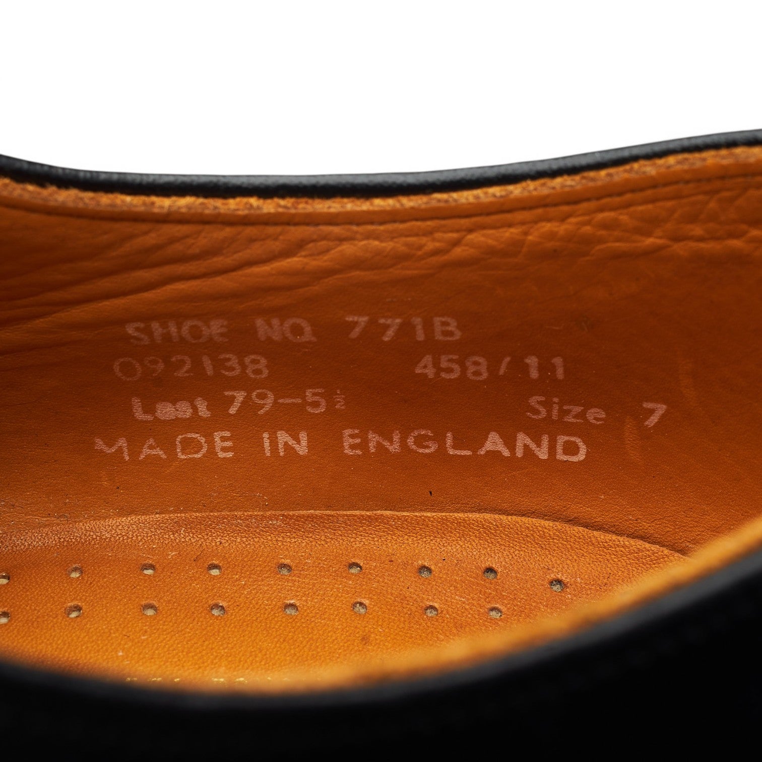 Loake 771 derby cuir noir pointure UK 7