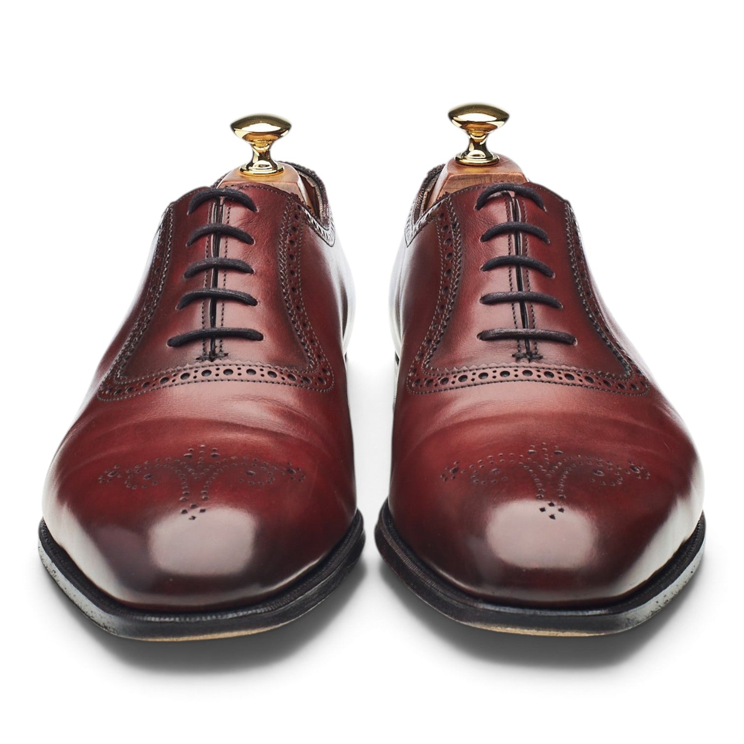 Edward Green Walcot oxford cuir bordeaux UK 9.5