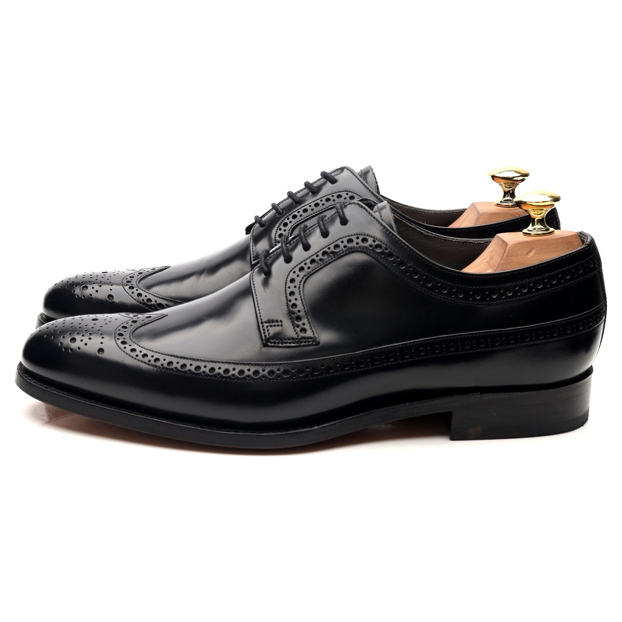 Barker Woodbridge derby cuir noir brogue pointure UK 8