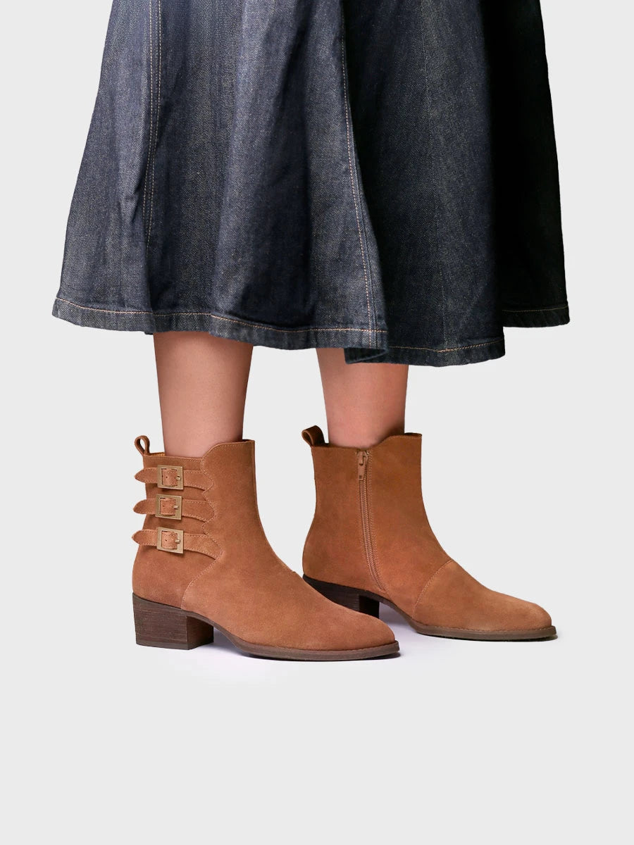 Toni Pons Palencia-SY bottine femme suède boucles talon 4 cm