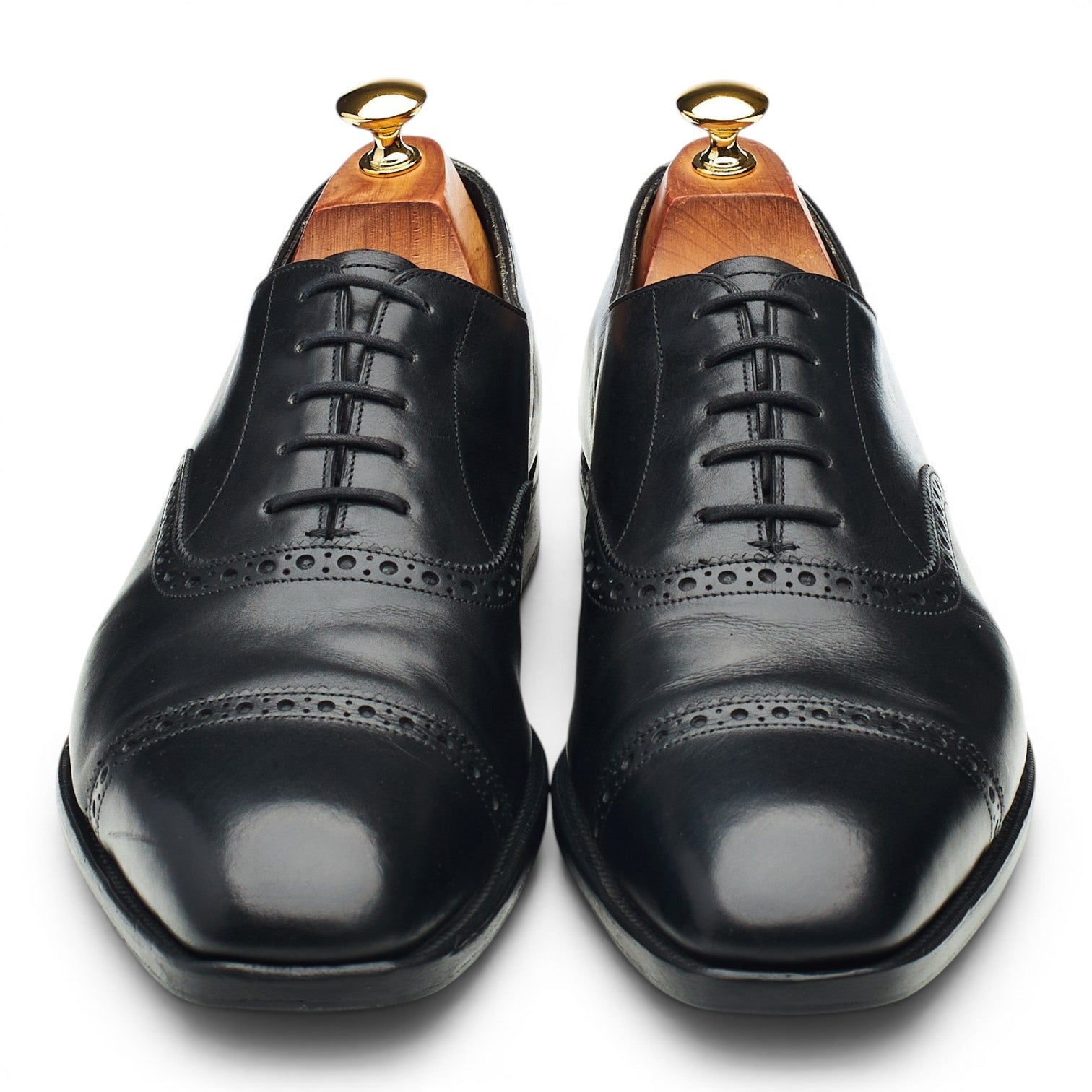 Edward Green chaussures oxford brogues cuir noir UK 10.5