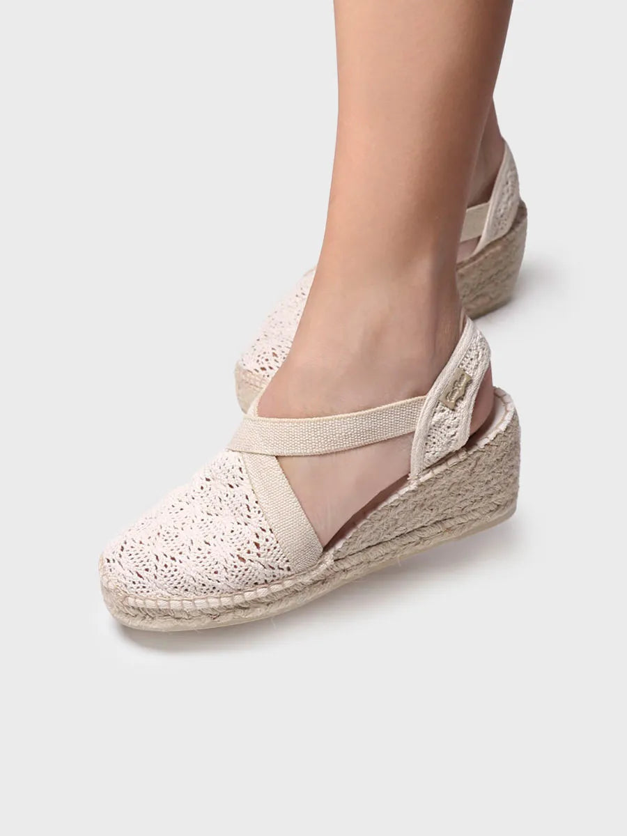 Toni Pons TERRA-AD espadrilles compensées crochet écru