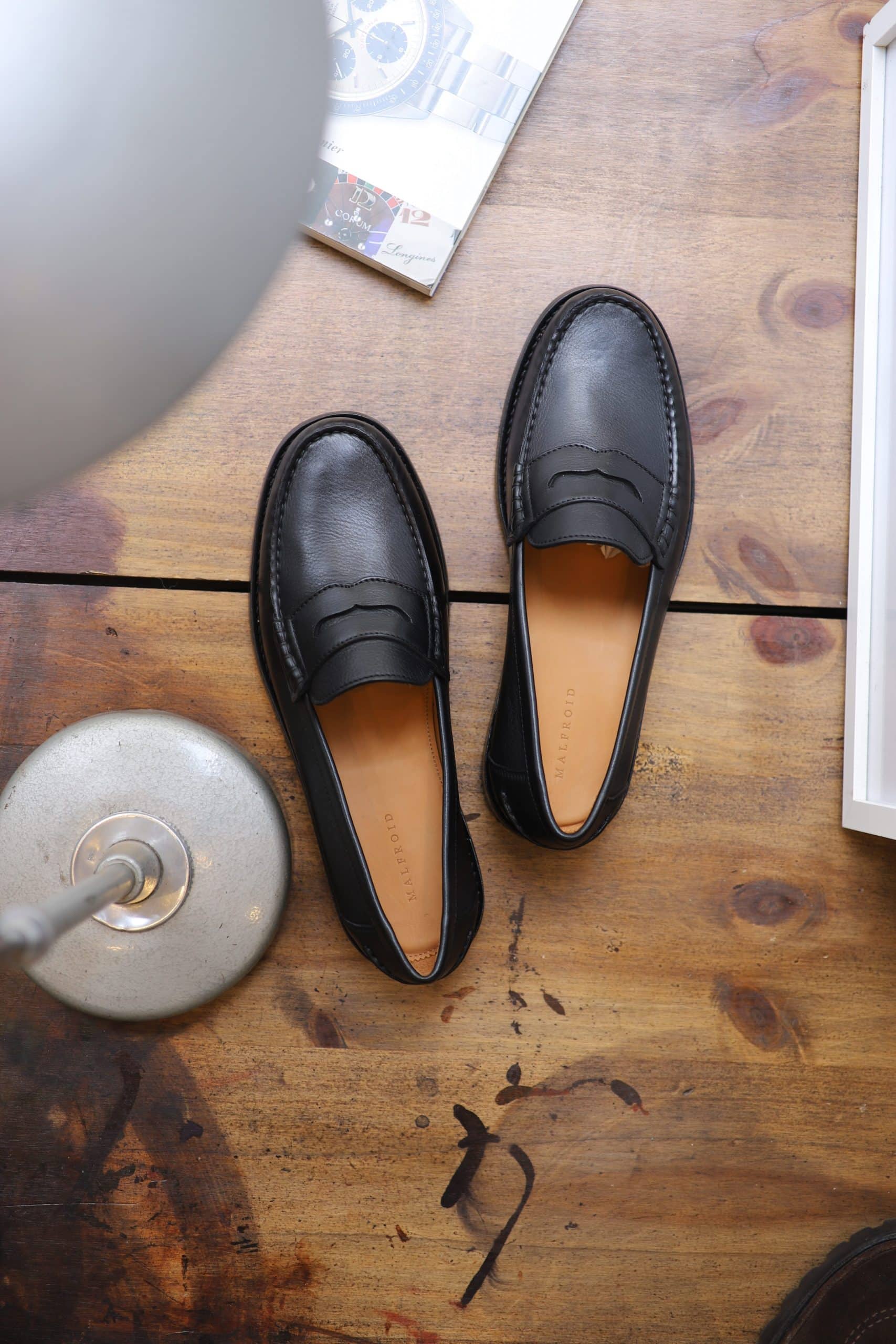 Malfroid Vauban mocassin cuir grainé noir