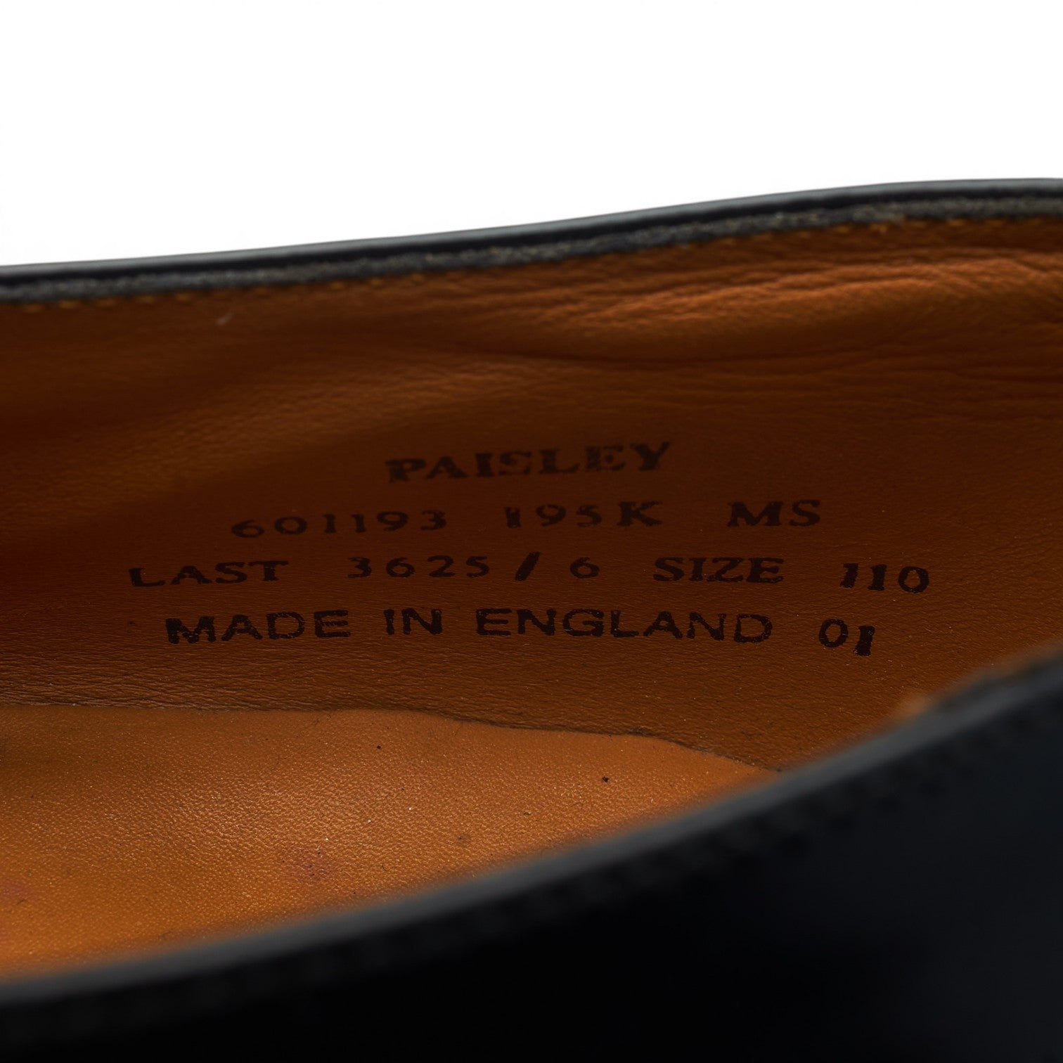 Loake Paisley chaussures monk cuir noir UK 11