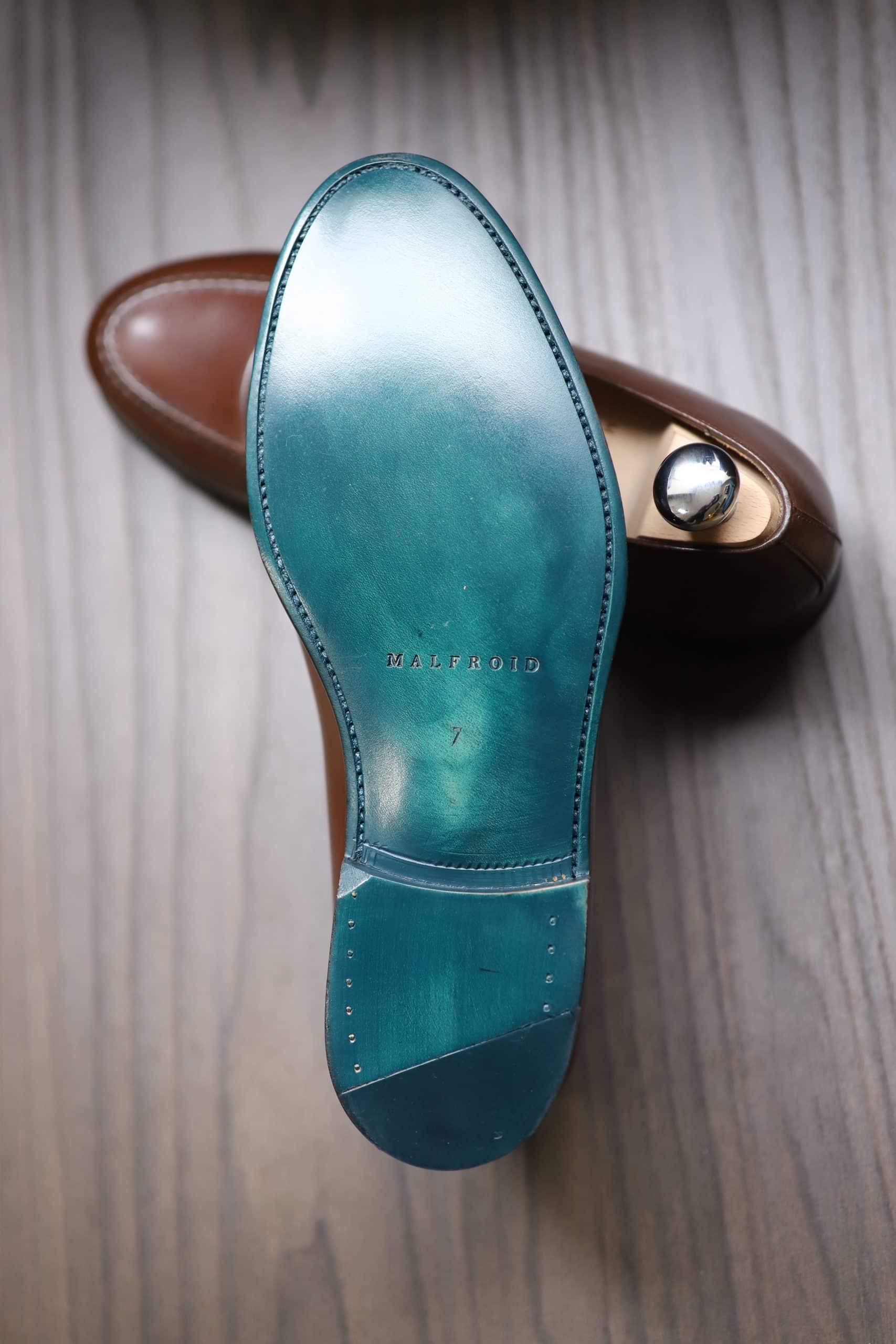Malfroid Newport mocassin cuir box semelle cuir