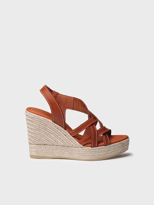 Toni Pons Ofelia espadrille cuir compensee 10 cm