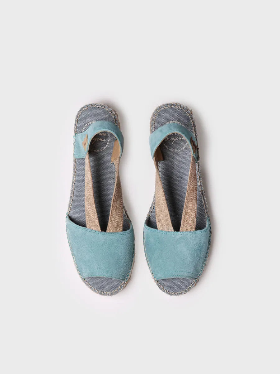 Toni Pons Ella espadrilles plates daim aqua