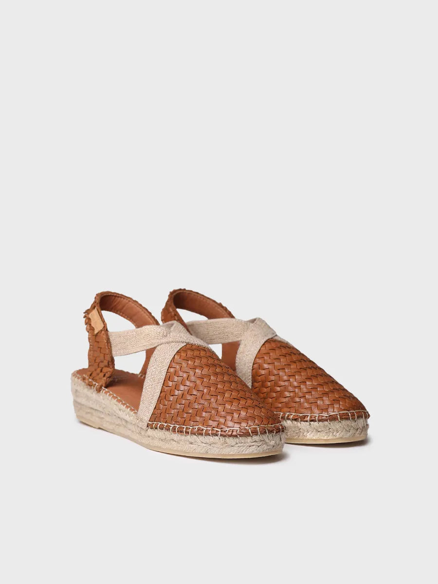 Toni Pons Siracusa espadrille compensée cuir tressé