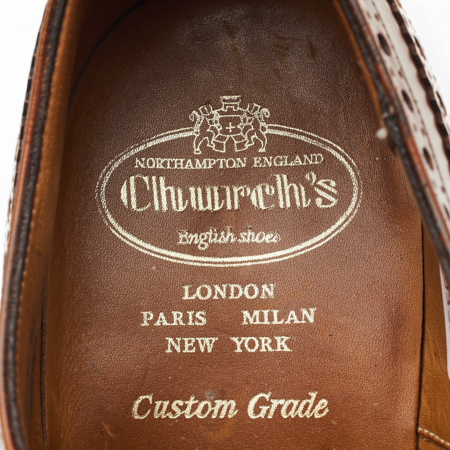 Church's Burwood richelieu brogue cuir tabac UK 7.5 cuir