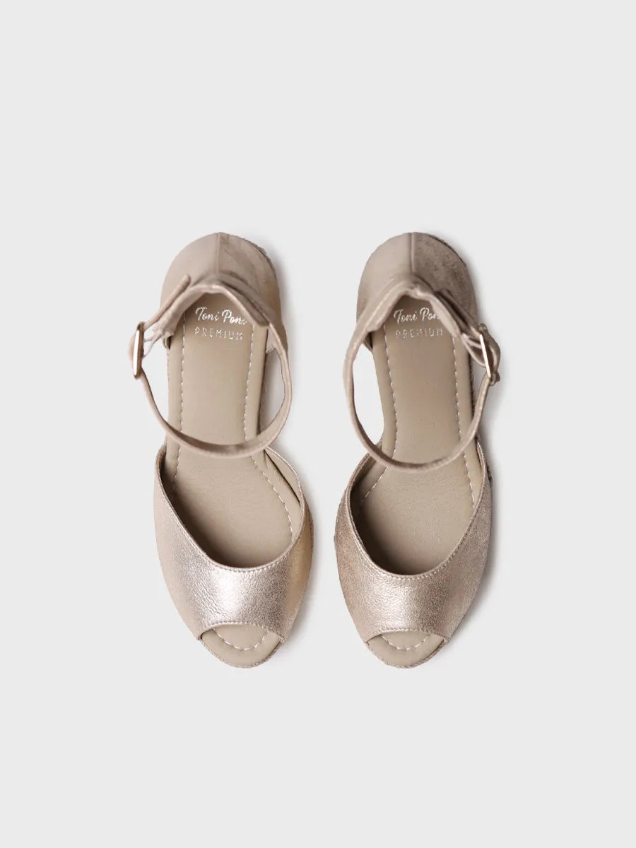 Toni Pons Otile espadrilles femme cuir champagne