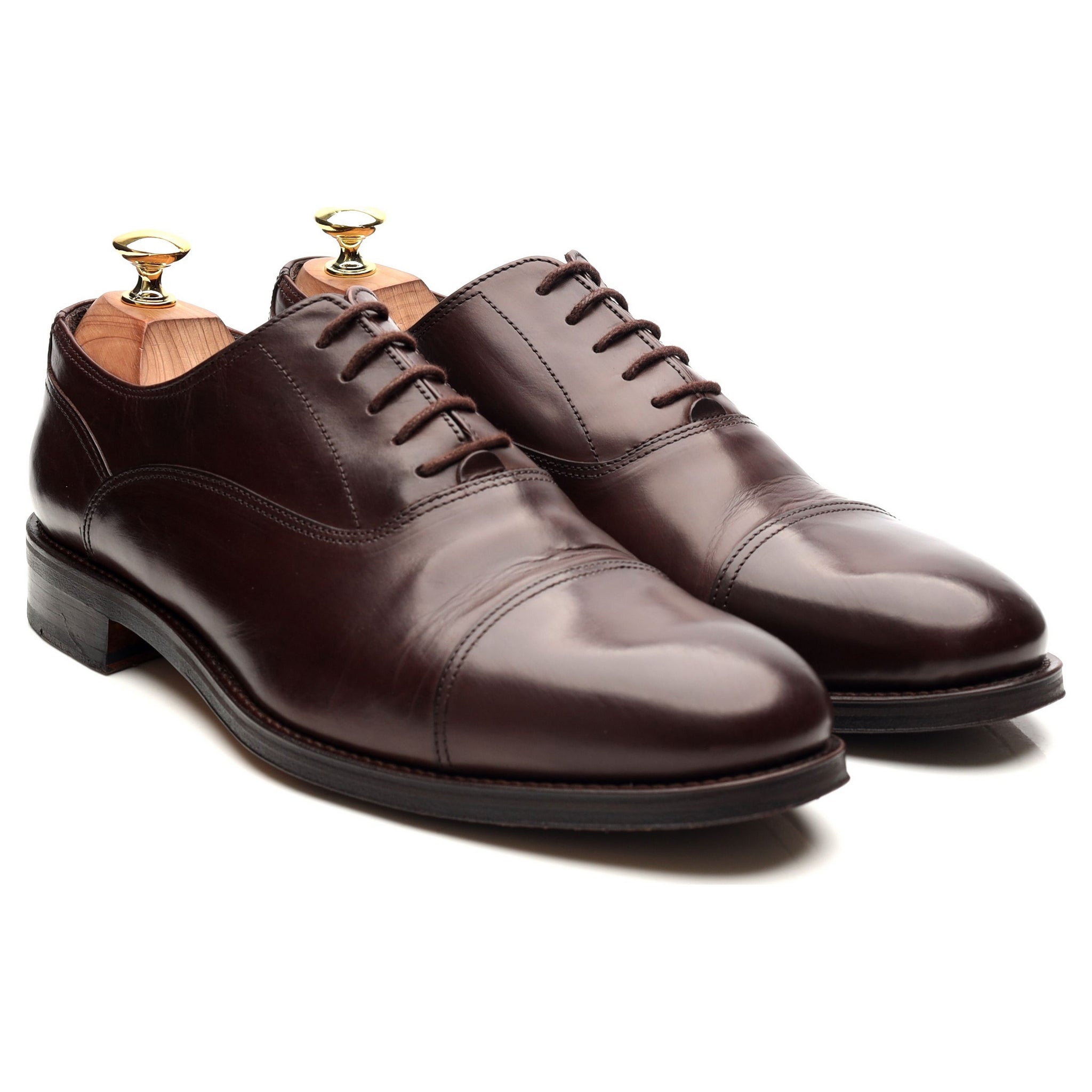 John White Kingsway oxford cuir marron foncé UK 9