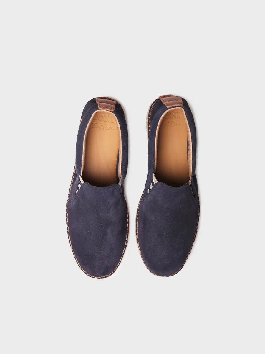 Toni Pons Marti espadrille homme suède bleu nuit