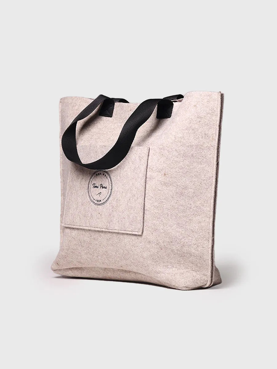 Toni Pons Gina-CD sac cabas femme feutre ecru