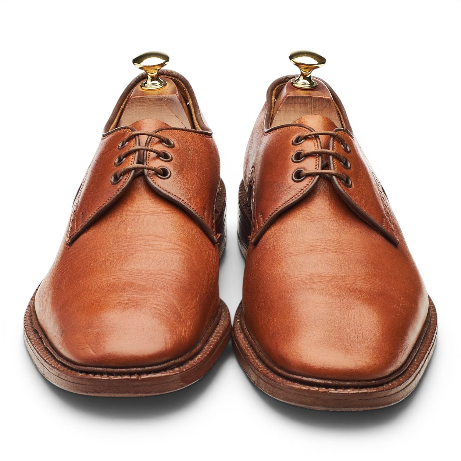 Tricker's Vintage derby cuir fauve pointure 9