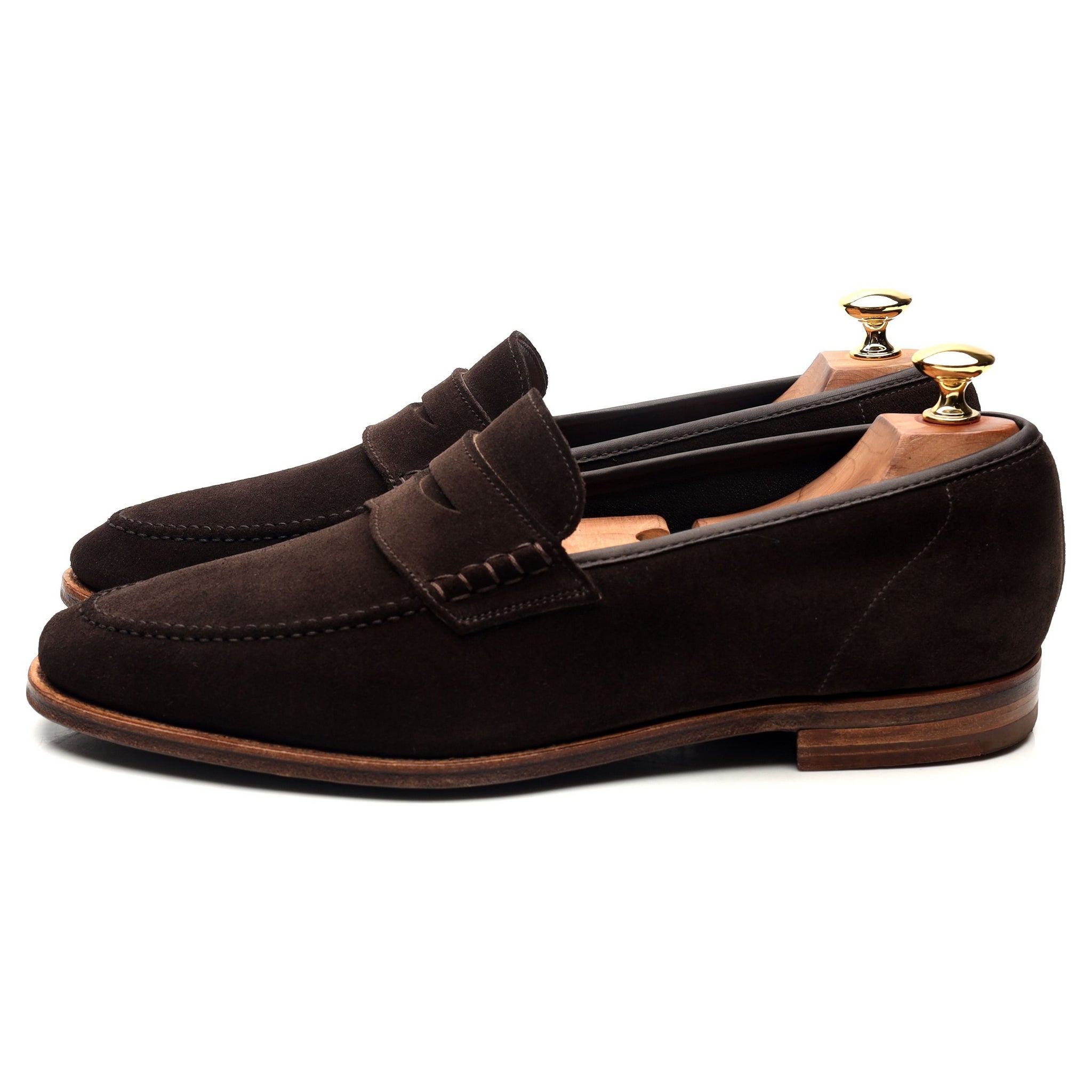 Crockett & Jones Seaton mocassin daim marron pointure 43