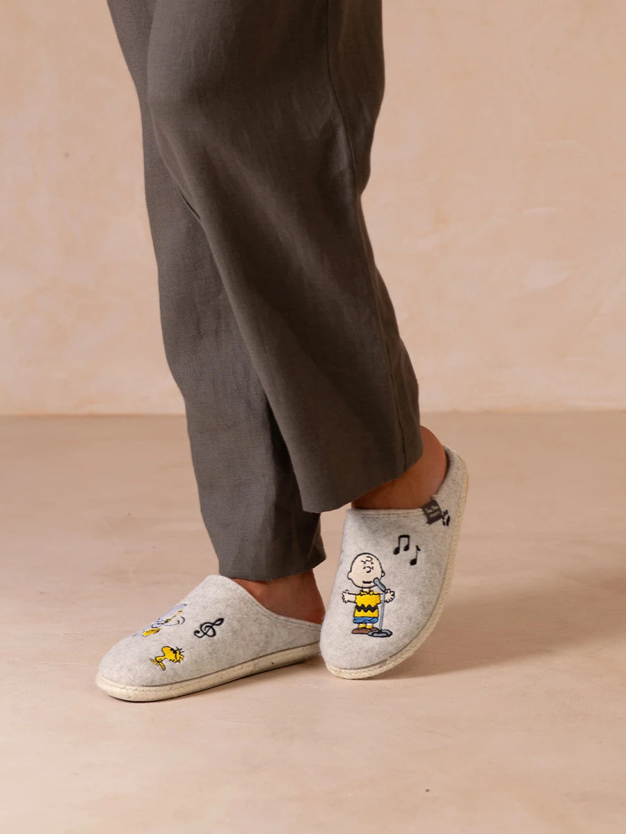 Toni Pons Snoopy chausson feutre femme motif Snoopy
