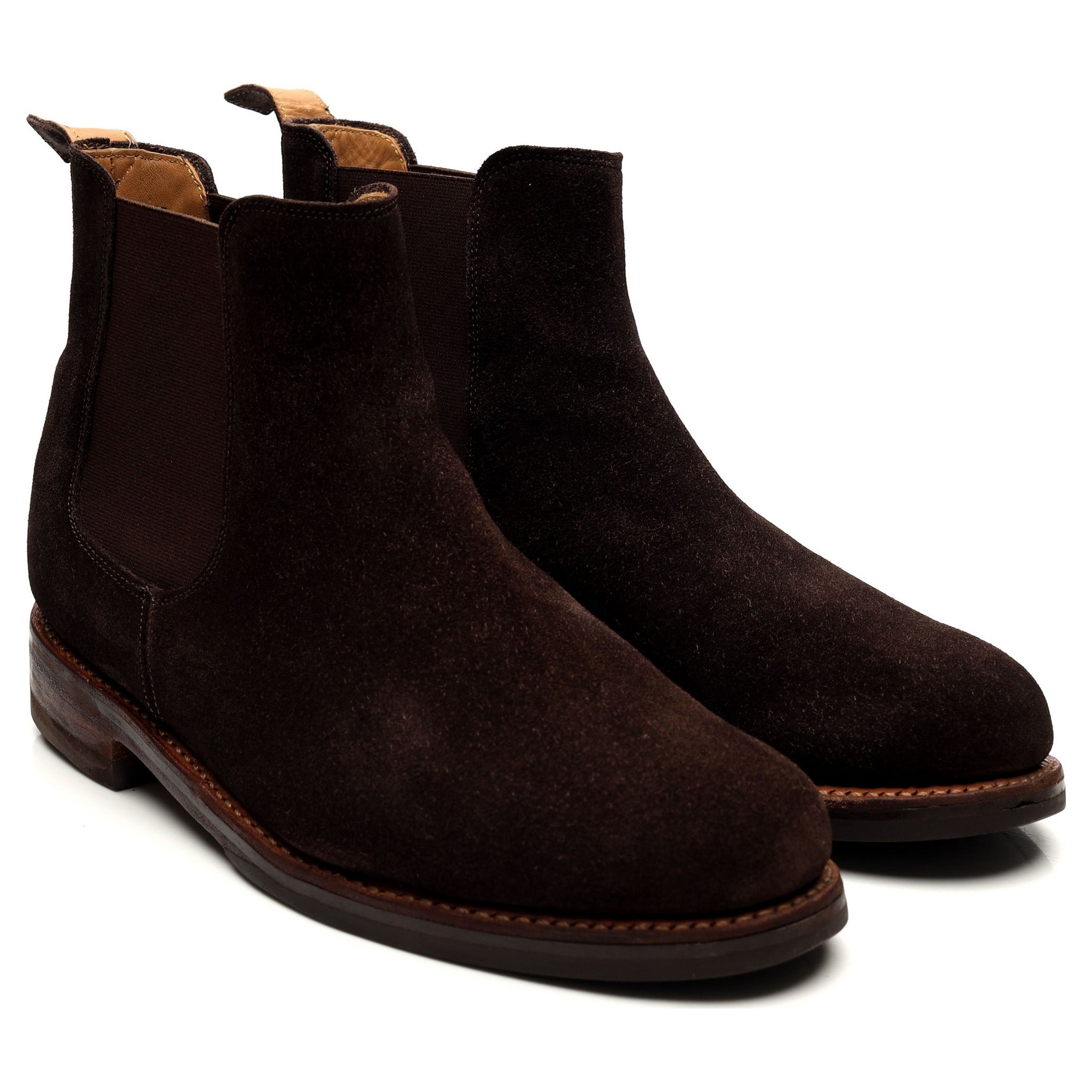 Grenson bottines chelsea suède marron foncé 8.5 UK