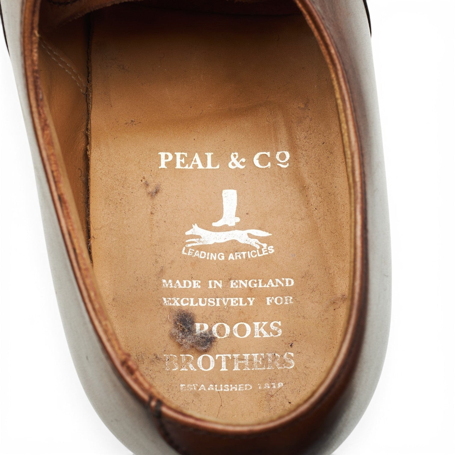 Peal & Co Oxfords cap-toe cuir marron 8 UK