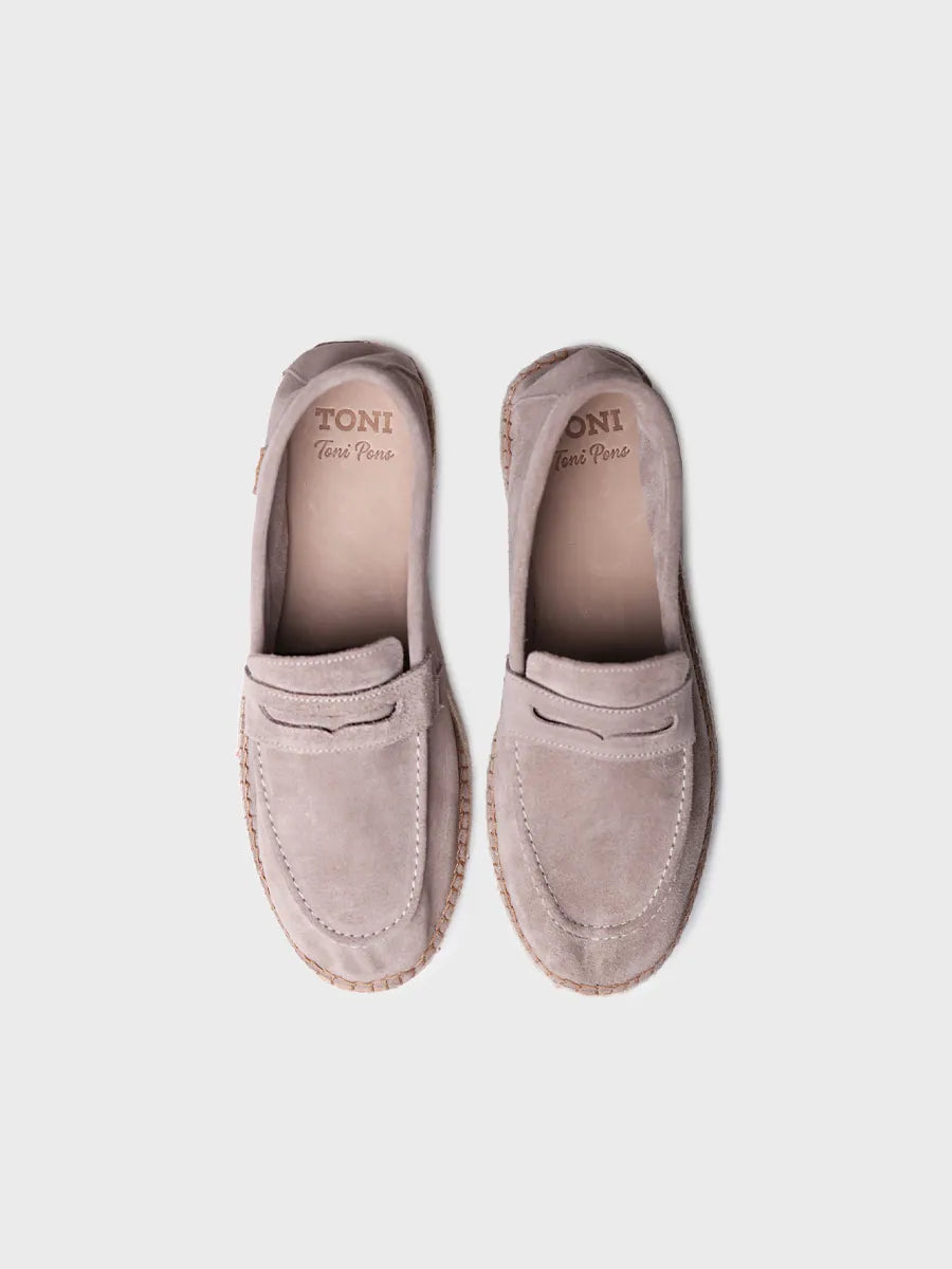 Toni Pons Benet espadrille homme cuir gris fermée