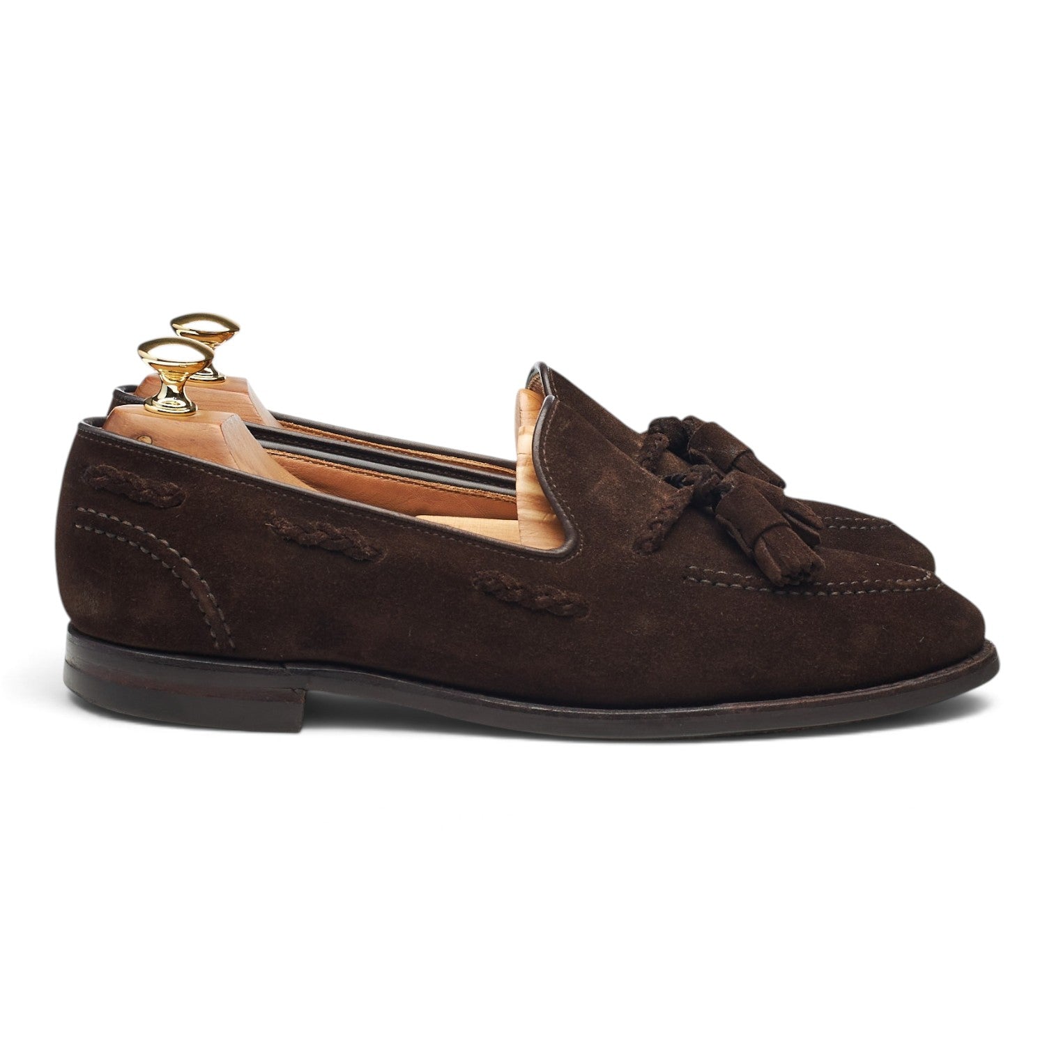 Crockett & Jones Studridge mocassin daim marron UK 6.5