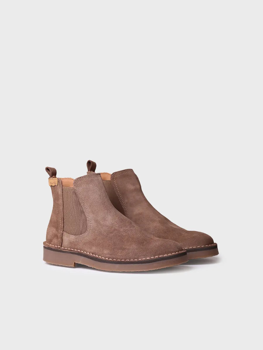 TONI PONS ISA-SY bottine femme cuir velours taupe