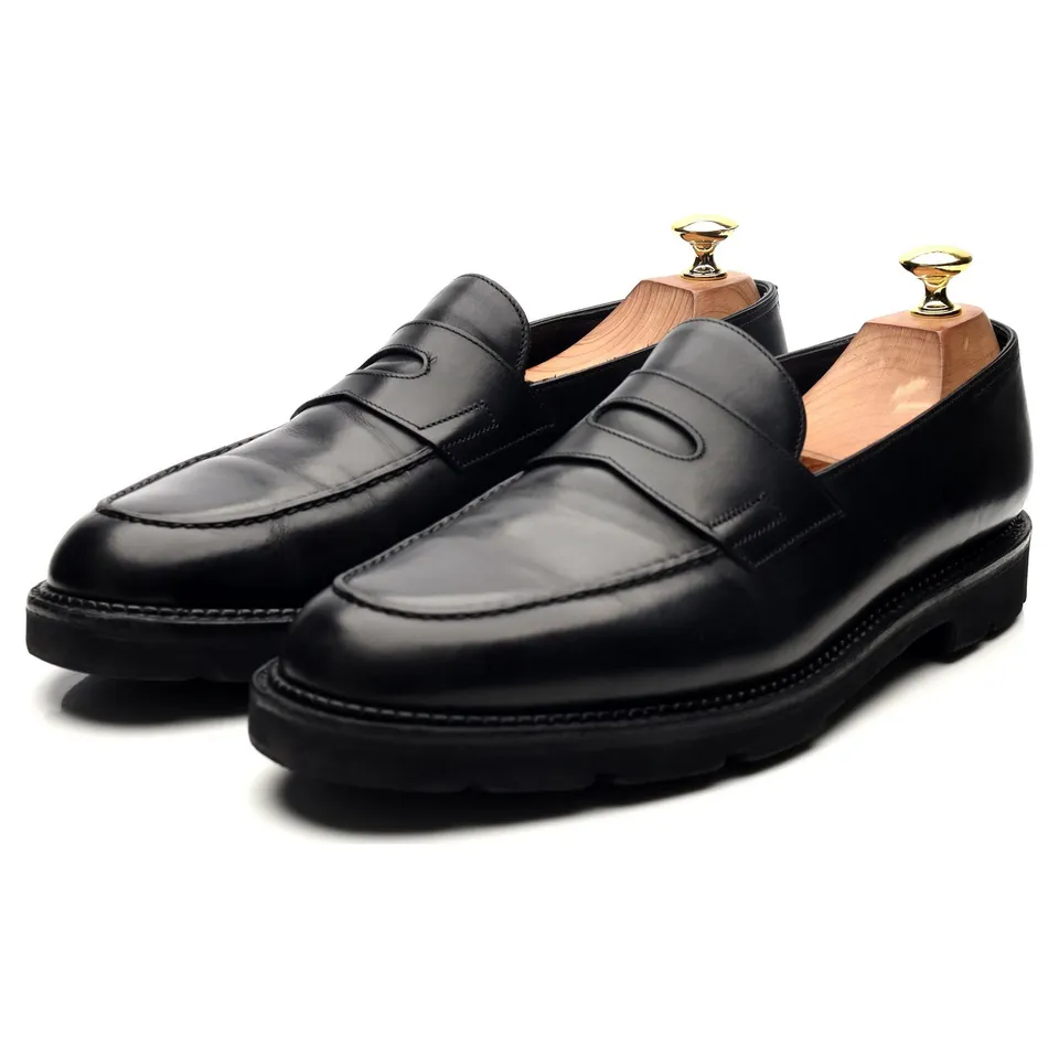 John Lobb Lopez mocassin cuir noir UK 8.5