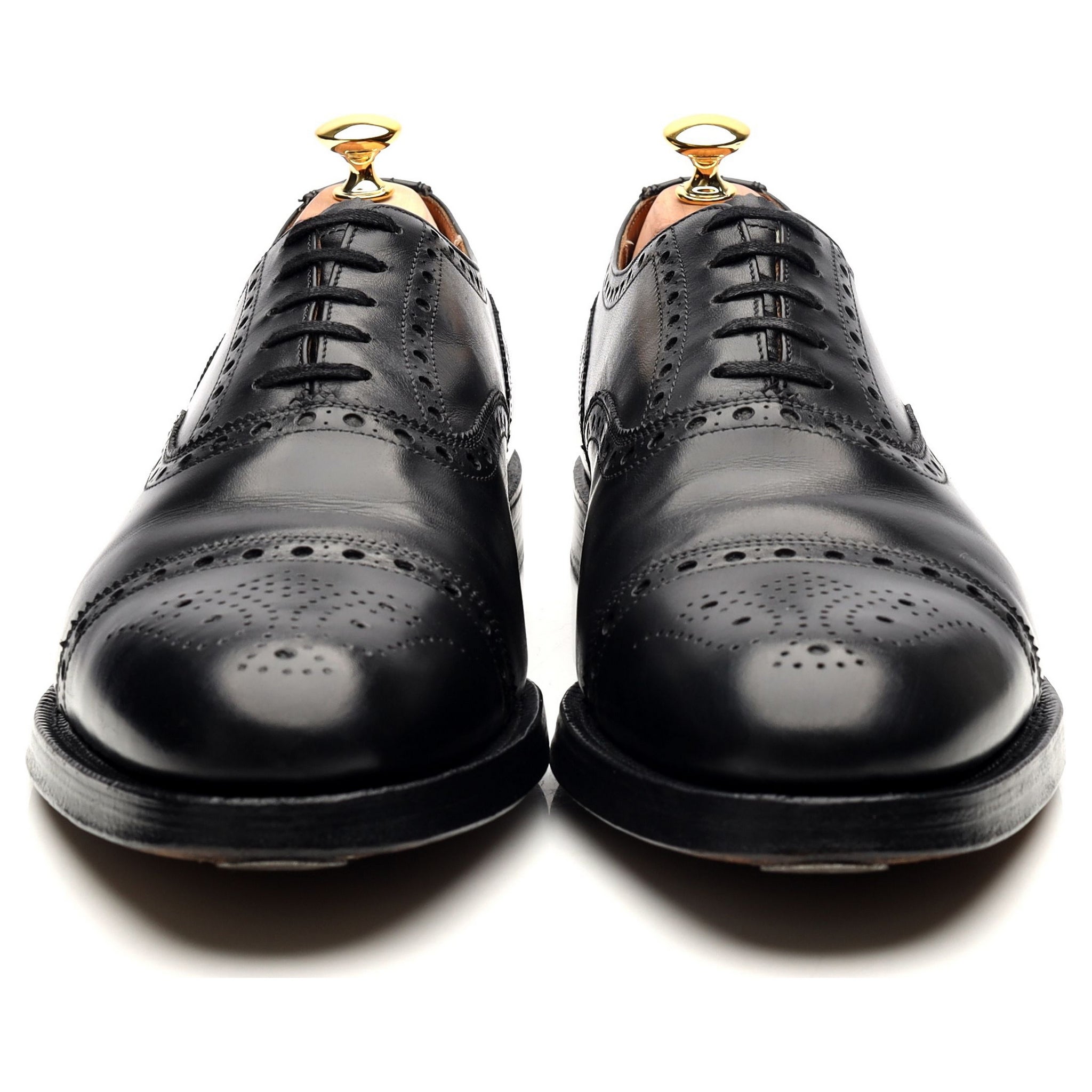 Crockett & Jones oxford semi-brogue cuir noir 46