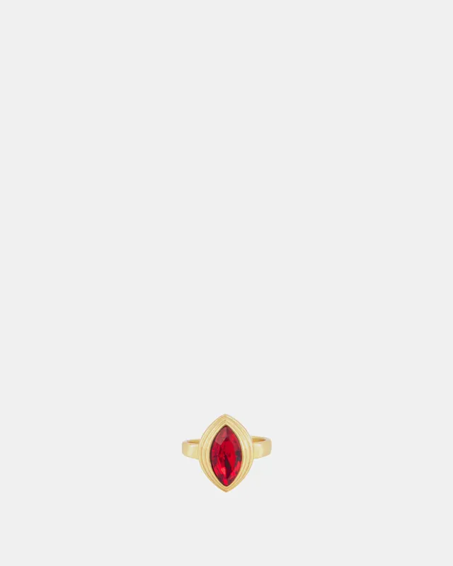 Nodaleto x Julietta Petal Toe Ring bague orteil rouge rubis