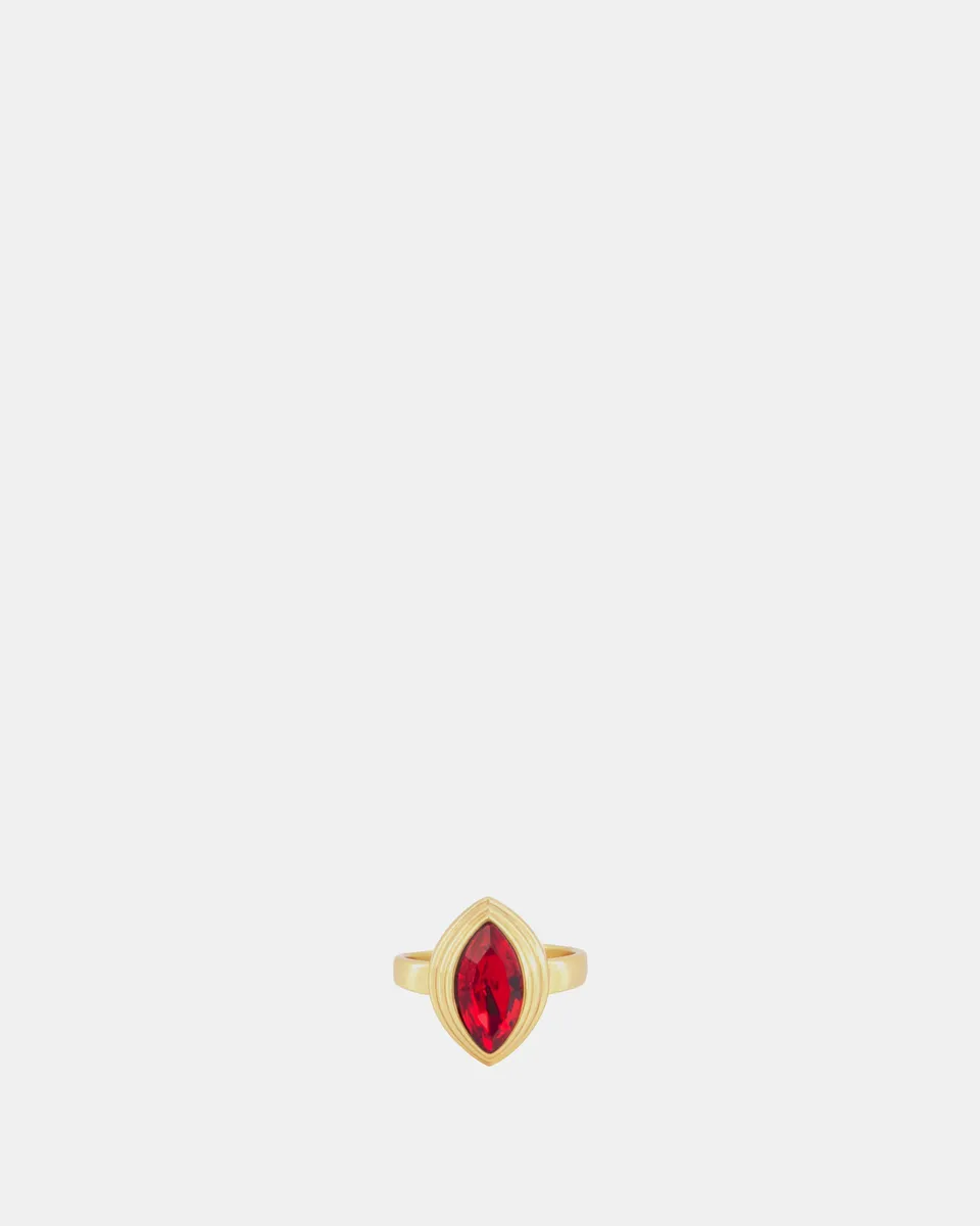 Nodaleto x Julietta Petal Toe Ring bague orteil rouge rubis