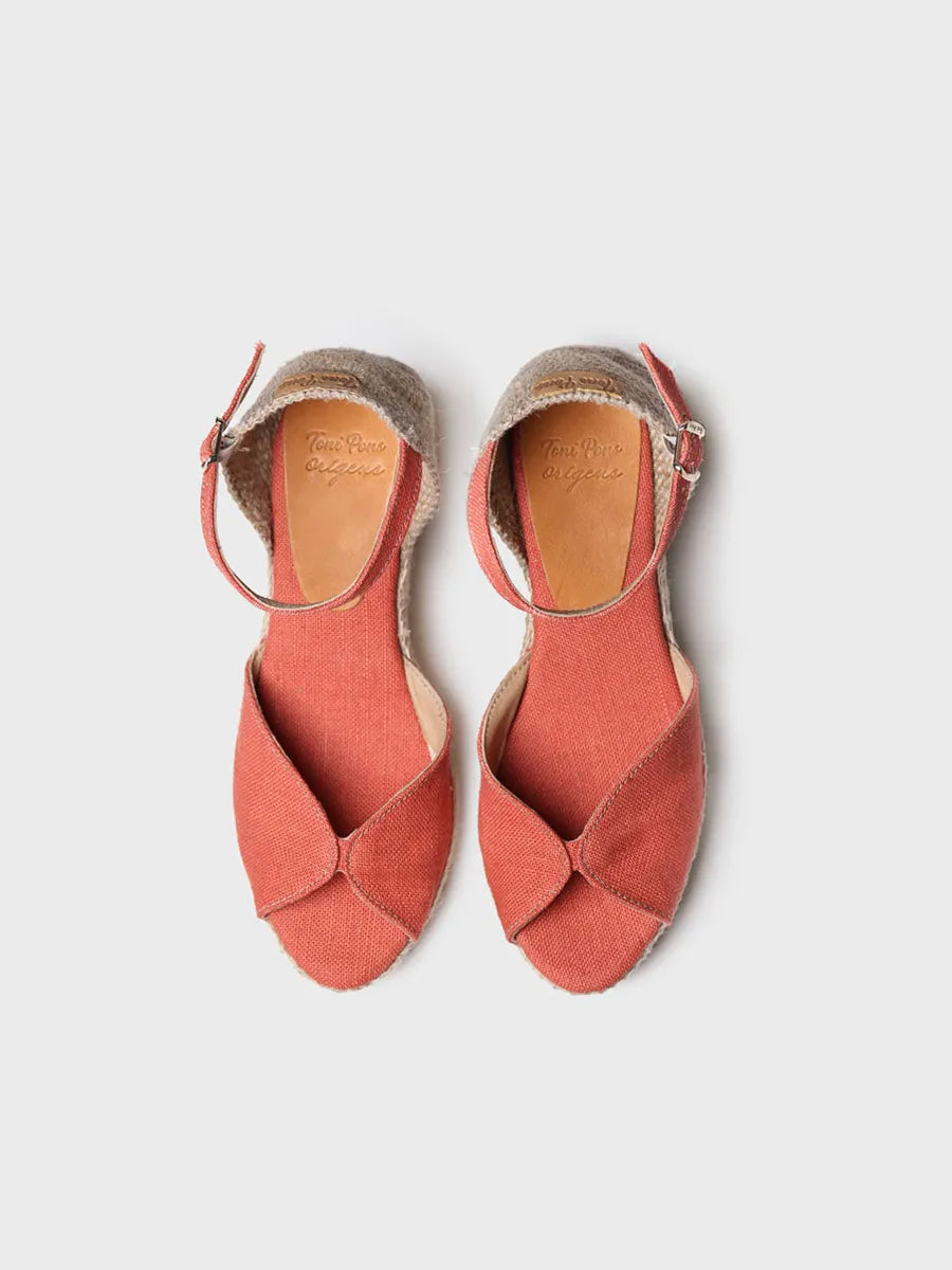 Toni Pons Lua-NT espadrille lin boucle compensée 7 cm