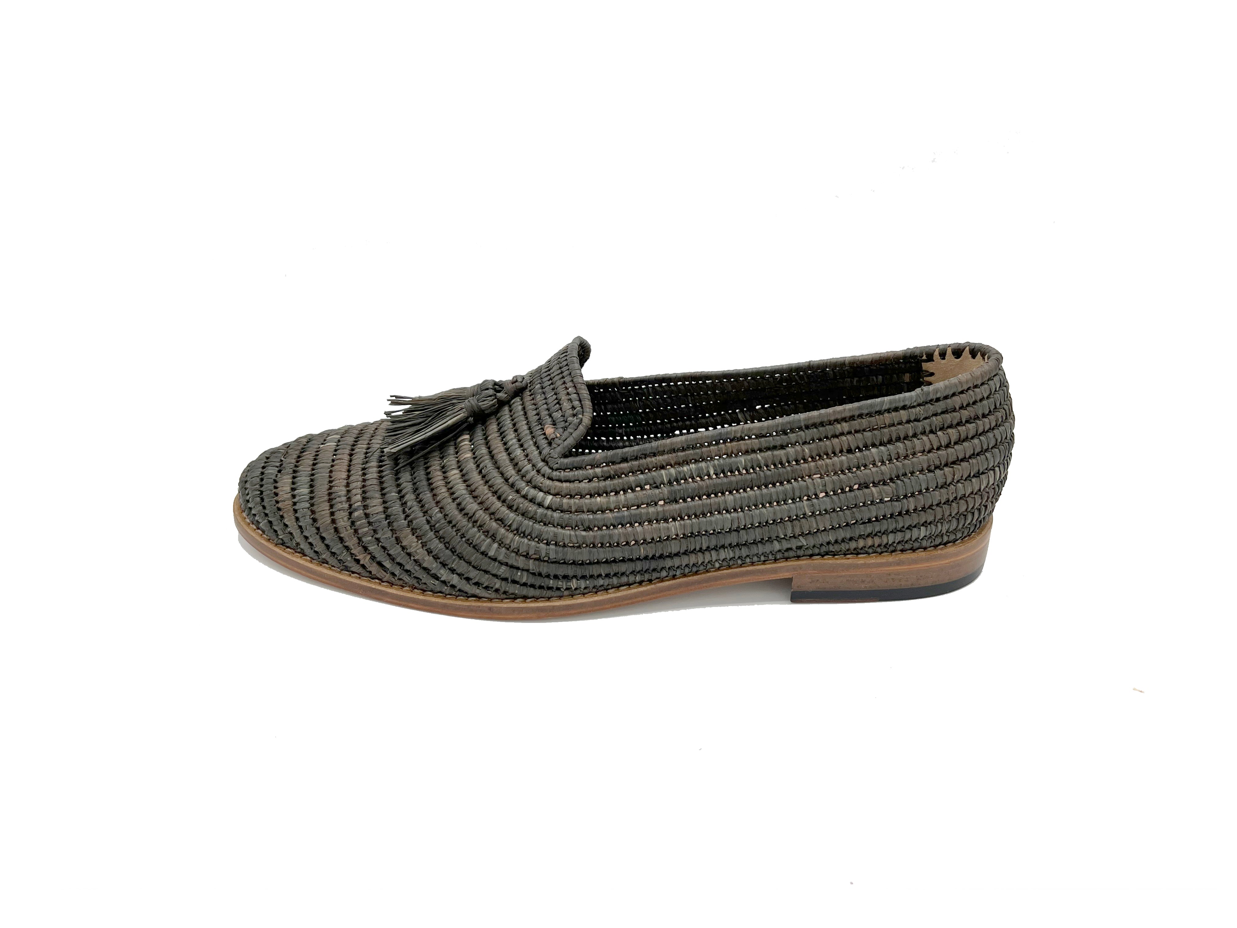 Contre-Allée Gironde mocassin homme raphia naturel