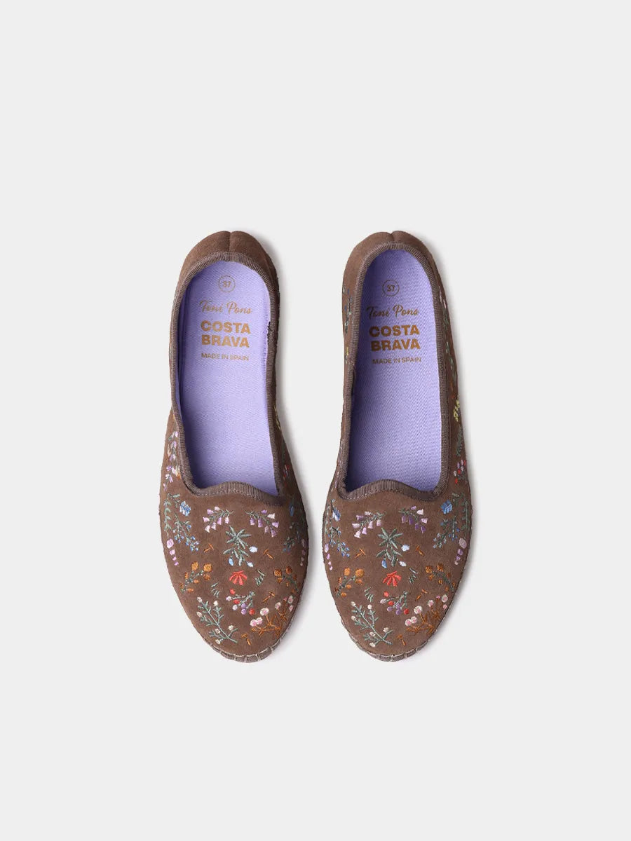 TONI PONS Peralada ballerines cuir fleurs brodées