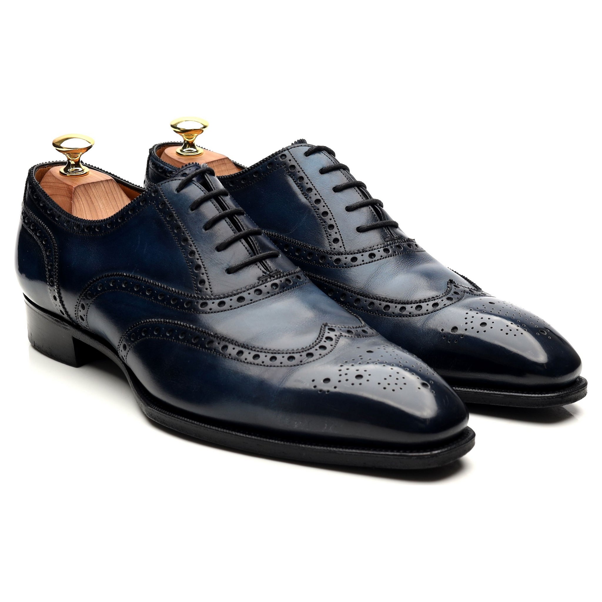 Gaziano & Girling Rothschild richelieu cuir bleu UK 8,5