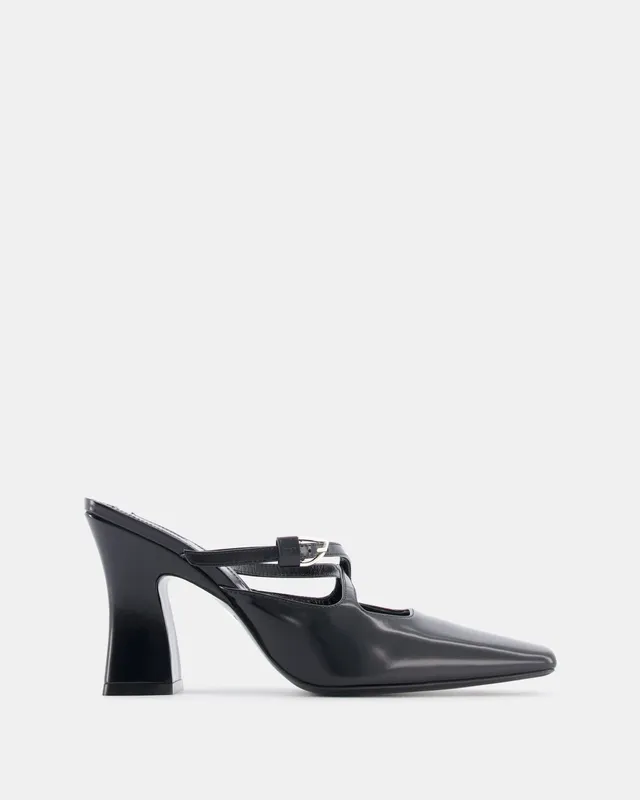 Nodaleto Nodstalgia Grace mules Black Glassed cuir