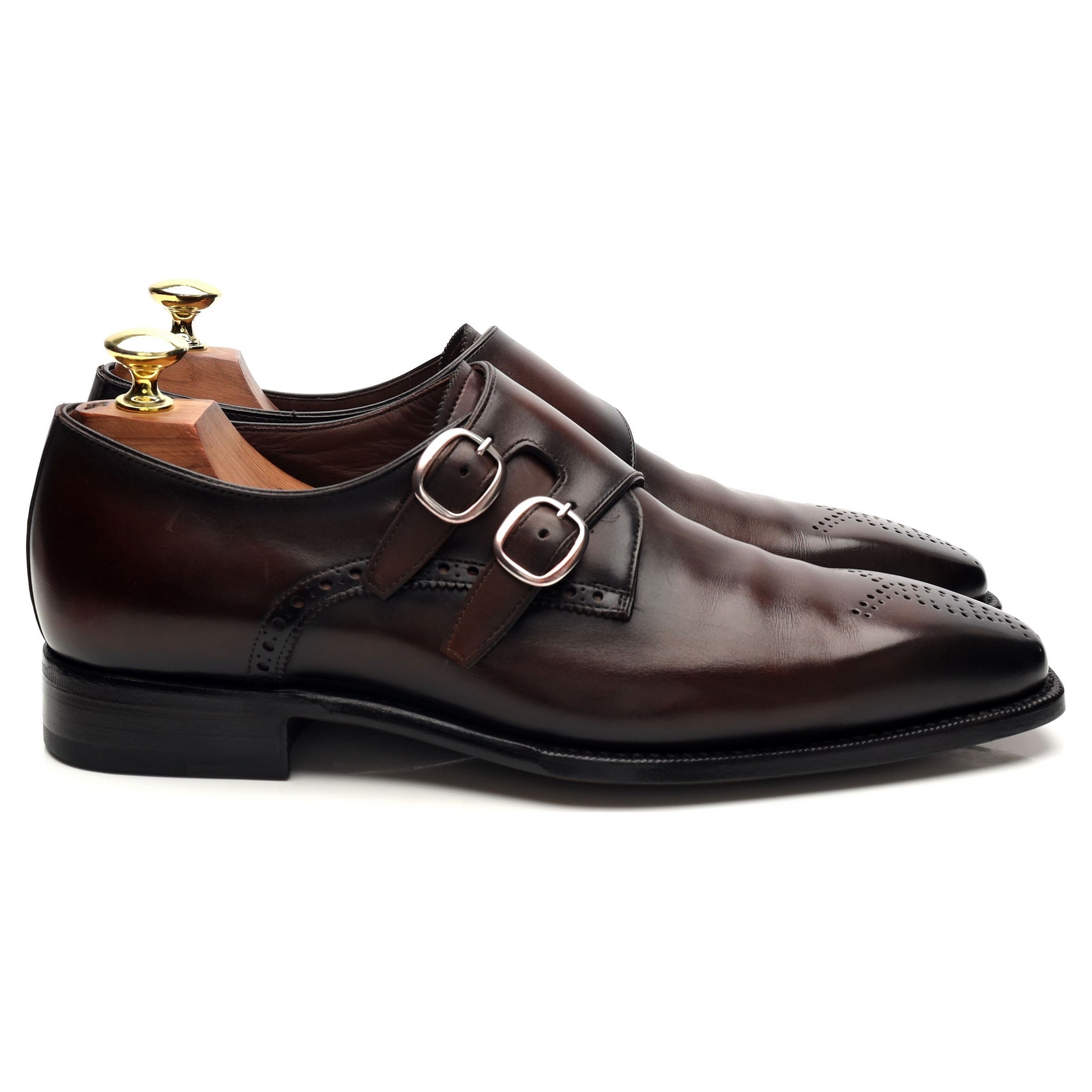Carlos Santos 8625 monk cuir marron UK7 double boucle