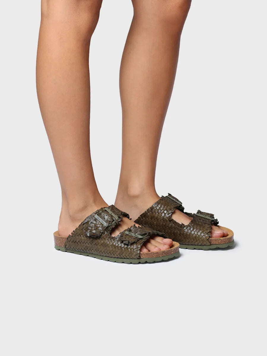 Toni Pons Guam-TE sandales femme cuir tresse kaki