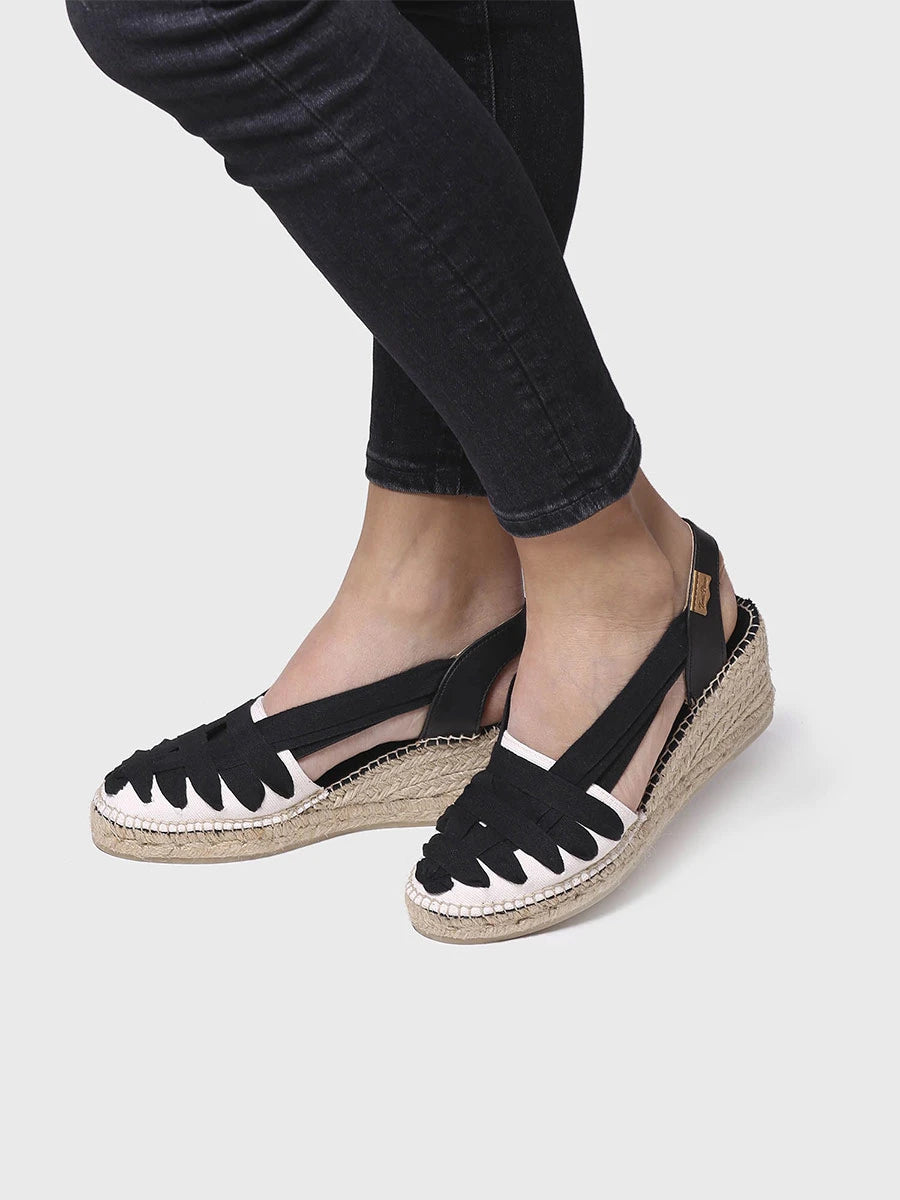 Toni Pons Tracy-CU espadrille compensée coton rubans
