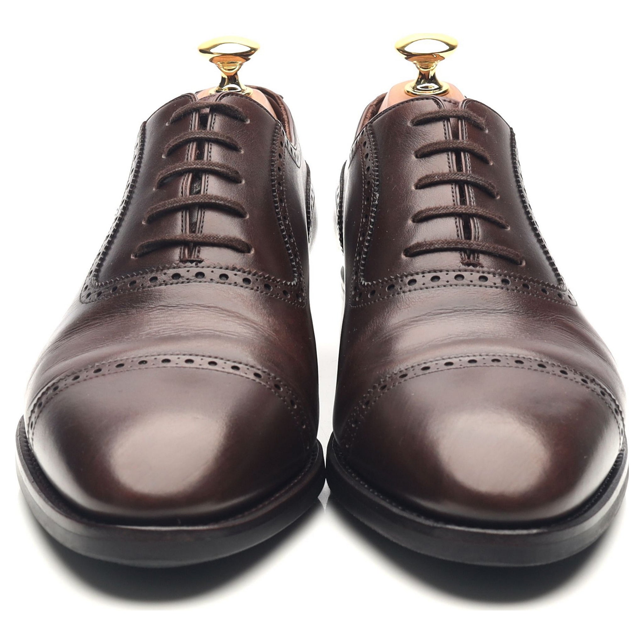 TLB Mallorca Artista oxford cuir marron foncé UK 7