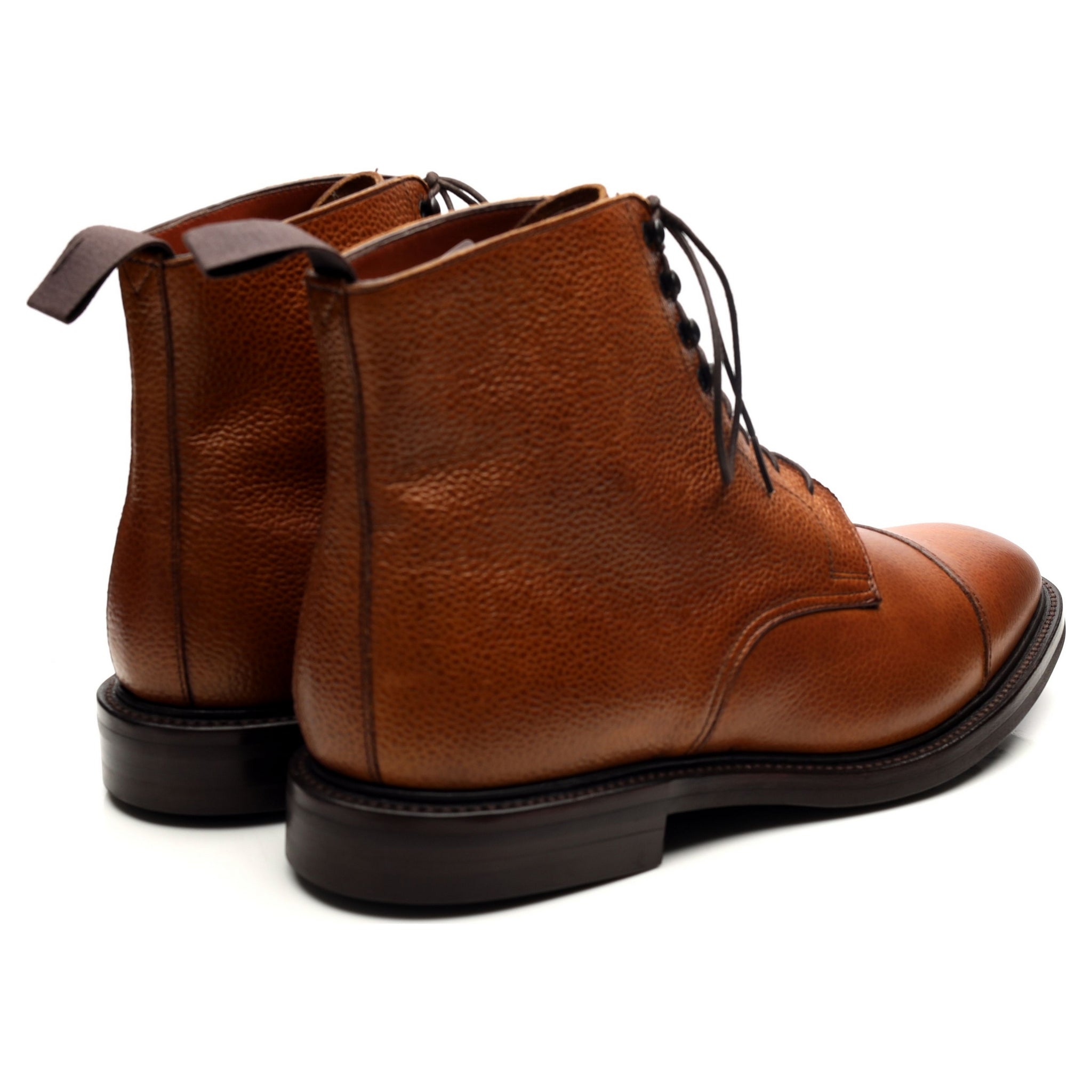 George Cleverley Taron bottines cuir marron grainé UK 10