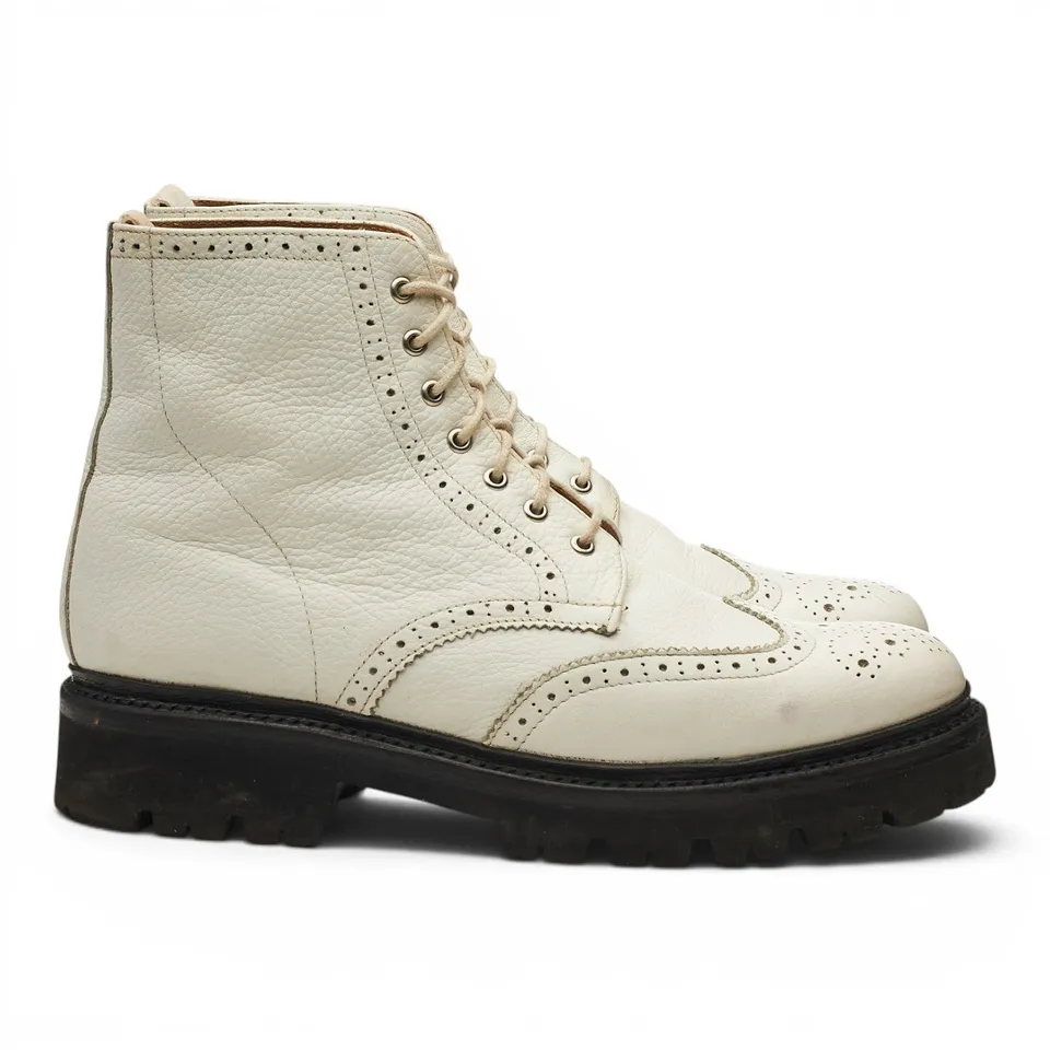 Grenson boots brogues cuir blanc femme UK 5.5