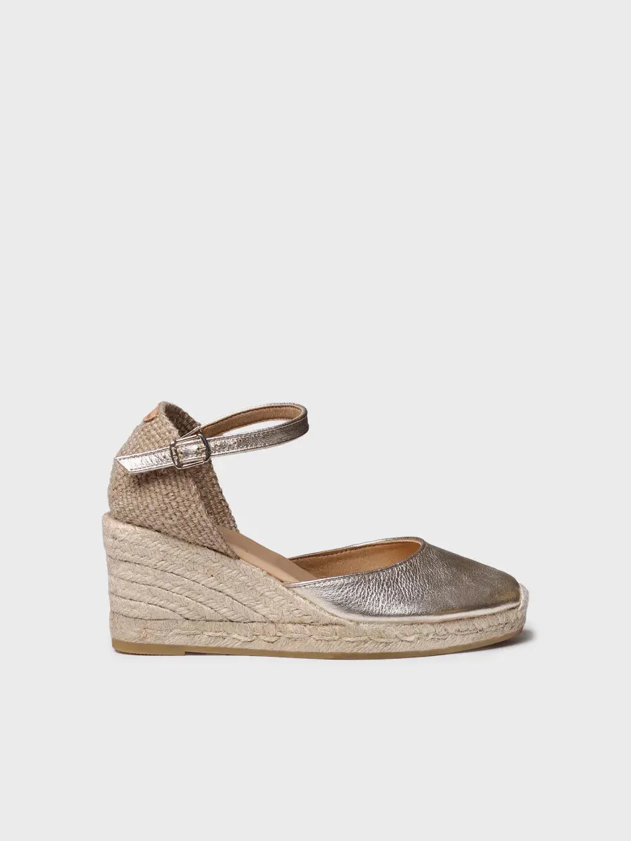 Toni Pons Tiana espadrille femme cuir compensée 7 cm